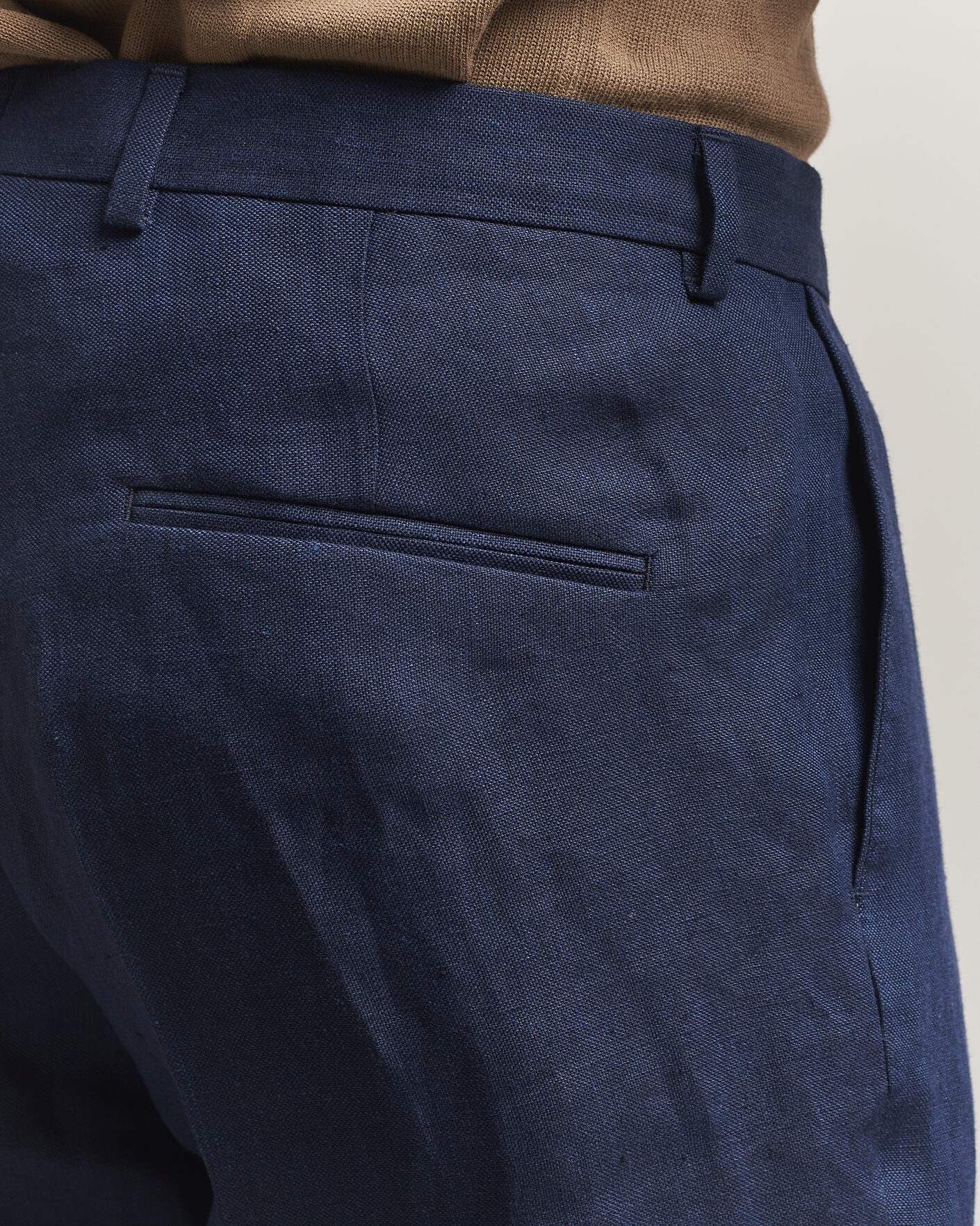 Herren | Hosen | Oscar Jacobson | Dandy Linen Trousers Navy