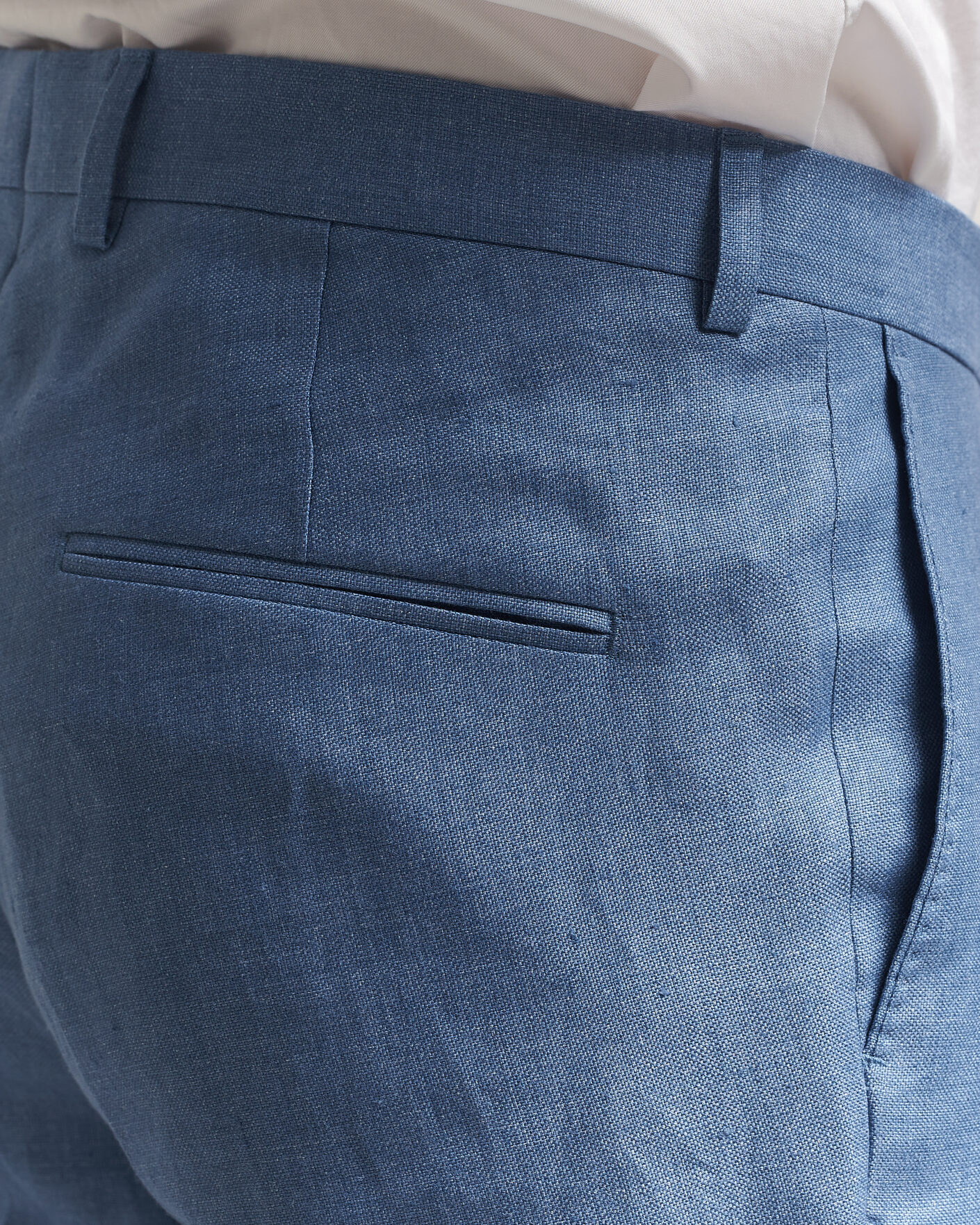 Herren | Hosen | Oscar Jacobson | Dandy Linen Trousers Light Blue
