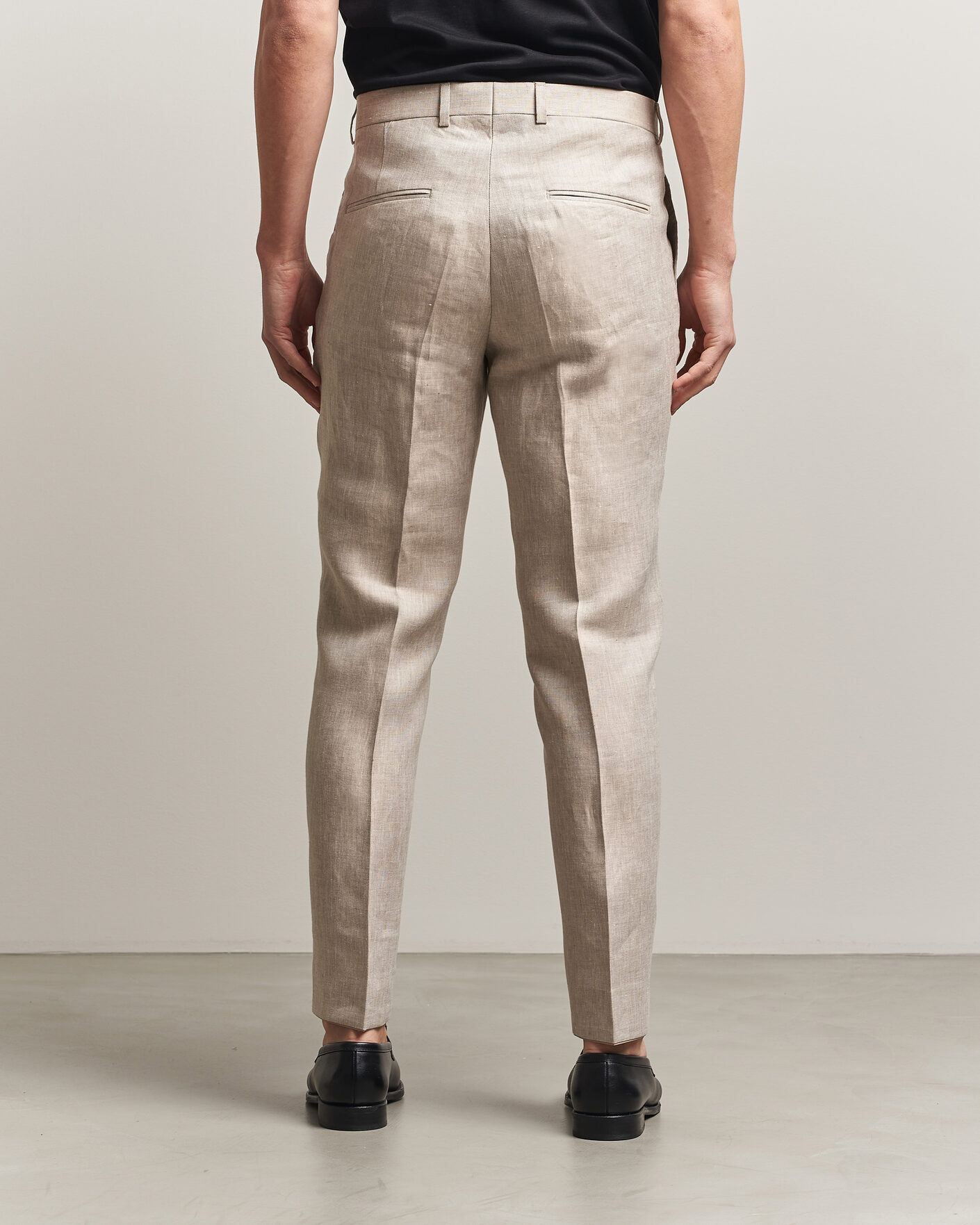 Herren | Hosen | Oscar Jacobson | Dandy Linen Trousers Beige