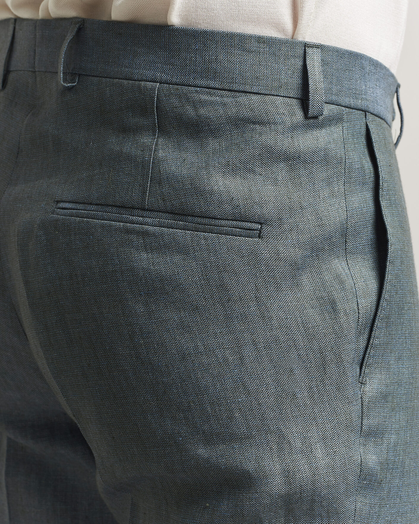 Herren | Hosen | Oscar Jacobson | Dandy Linen Trousers Green