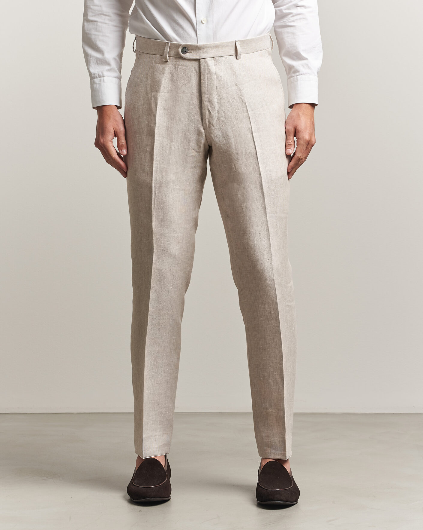 Herren | Hosen | Oscar Jacobson | Dandy Linen Trousers Off White