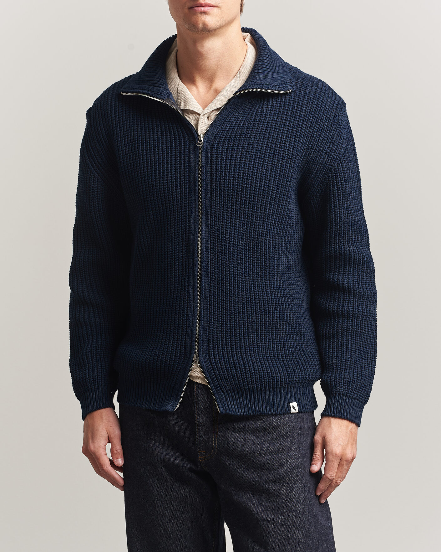 Herren | Pullover | Peregrine | River Cotton Zip Cardigan Navy