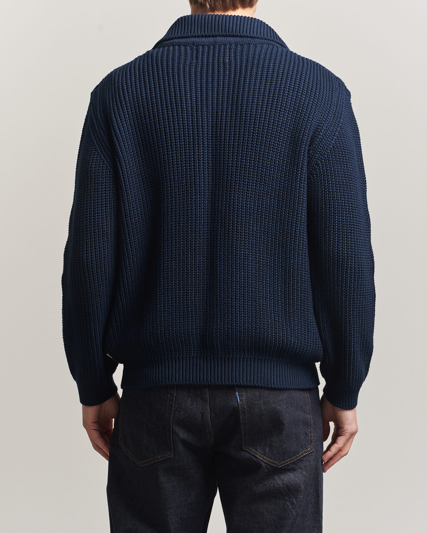 Herren | Pullover | Peregrine | River Cotton Zip Cardigan Navy