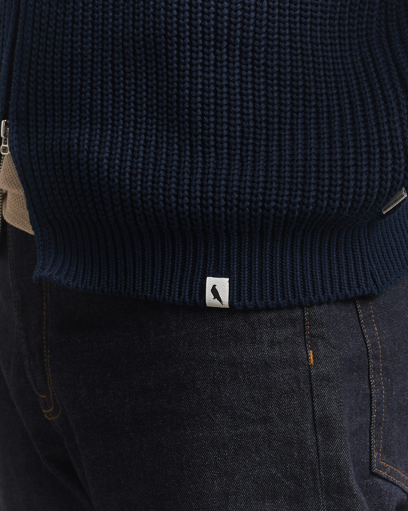 Herren | Pullover | Peregrine | River Cotton Zip Cardigan Navy