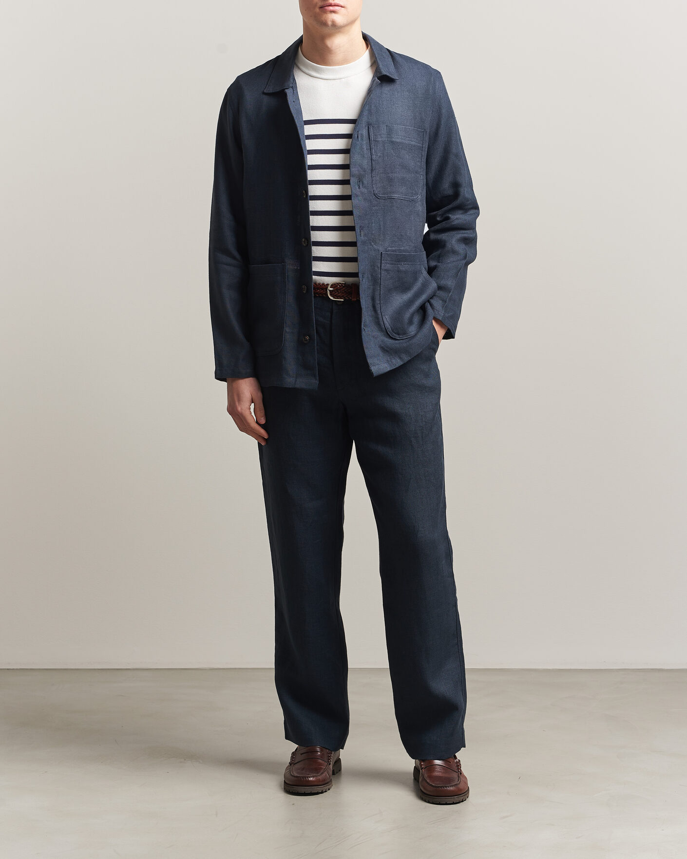 Herren | Hosen | Peregrine | Windsor Linen Trousers Navy