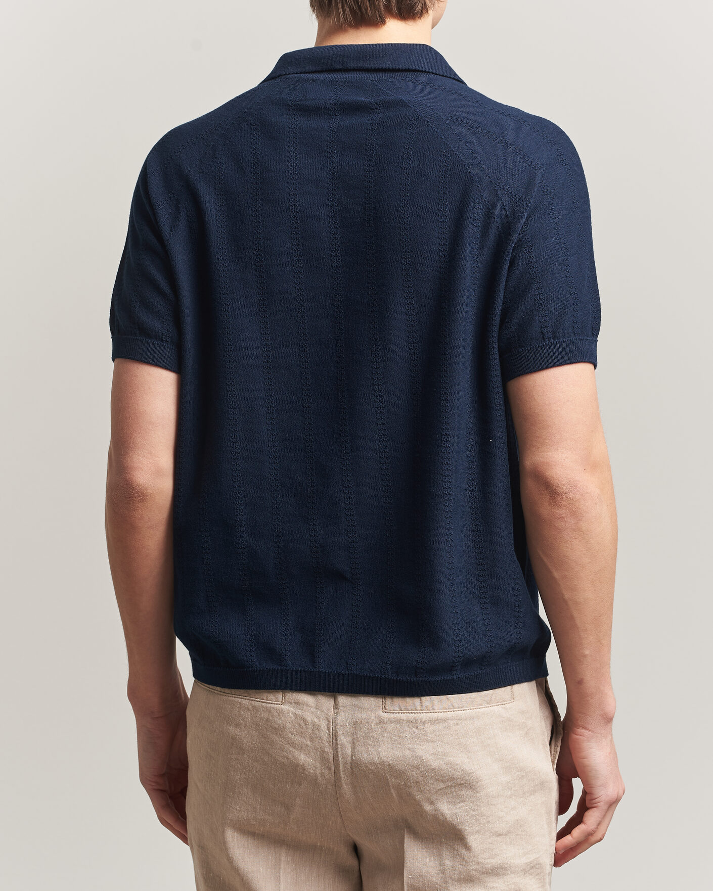 Herren | Poloshirts | Peregrine | Alma Cotton Structure Polo Navy