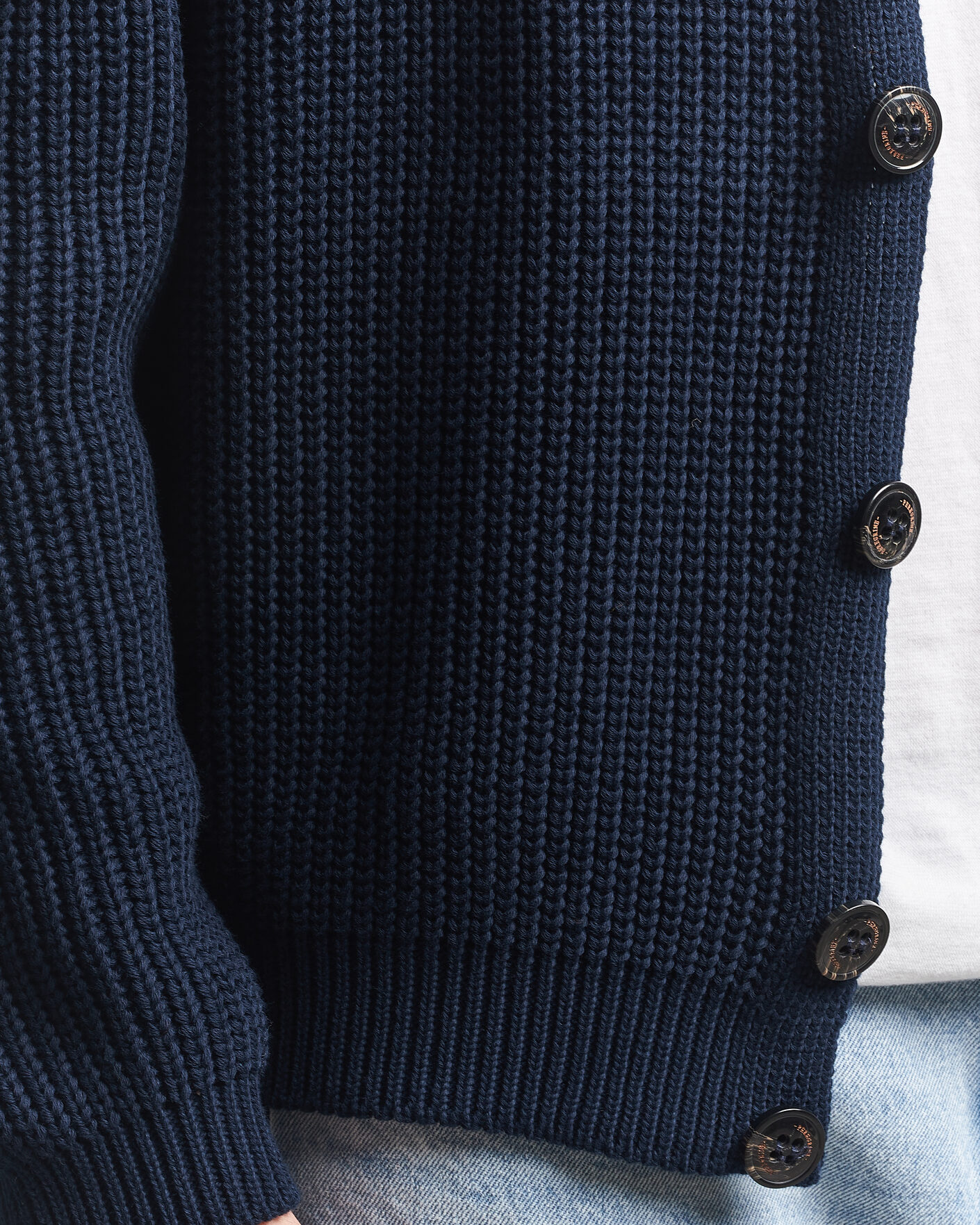 Herren | Pullover | Peregrine | River Cotton Cardigan Navy