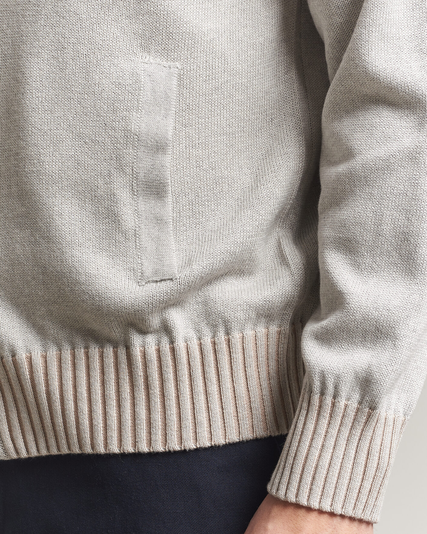 Herren | Pullover | Morgano | Cotton/Cashmere Knitted Cardigan Light Grey
