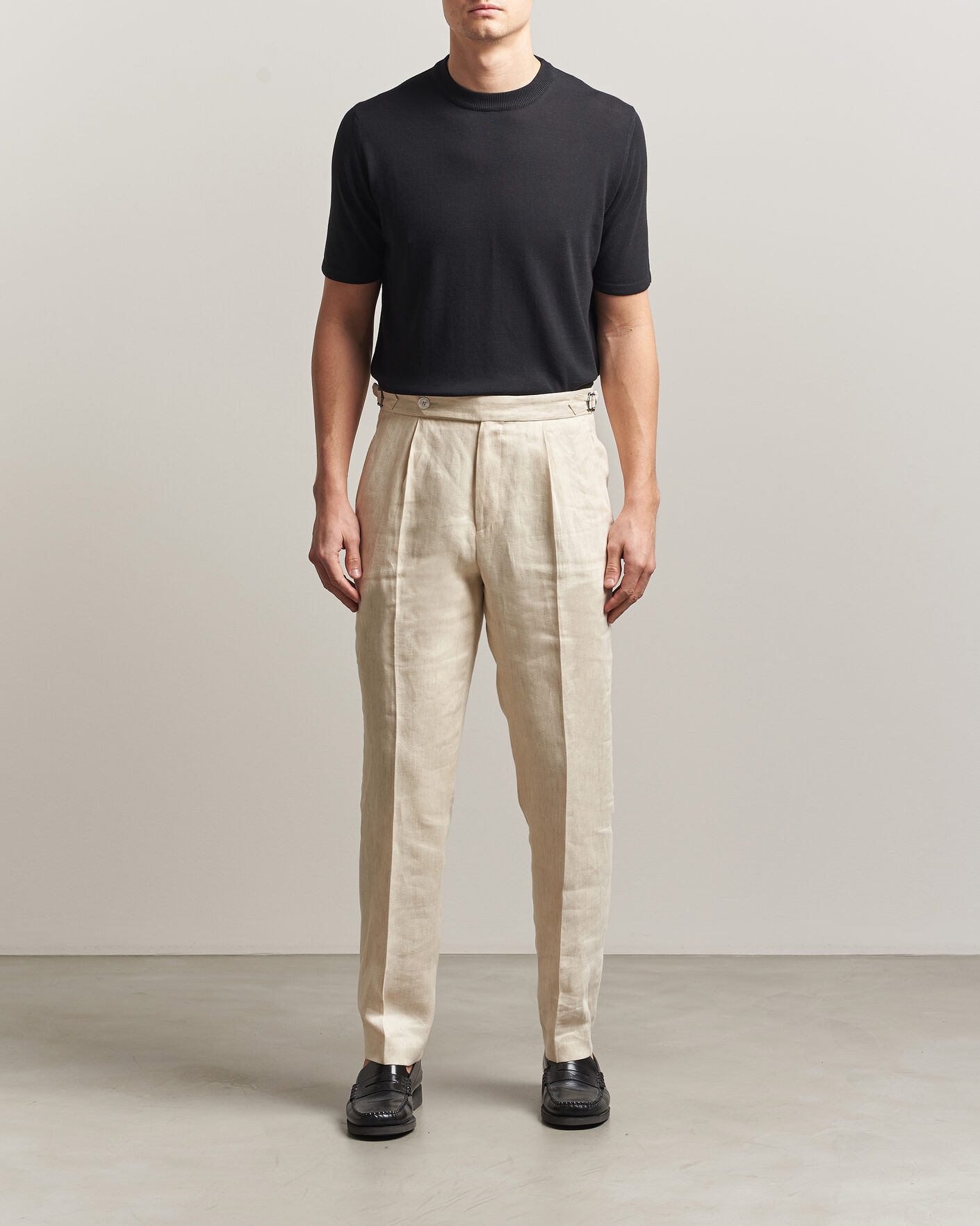 Herren | T-Shirts | Morgano | Knitted Cotton Crepe T-Shirt Black