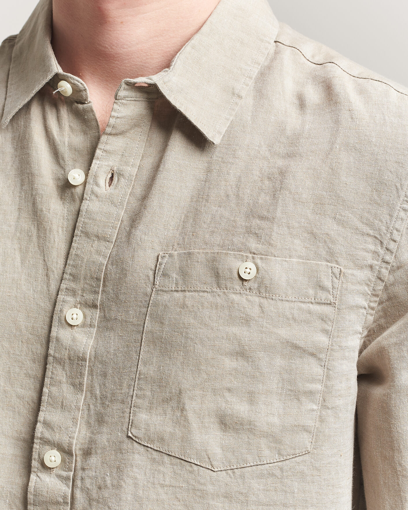 Herren | Hemden | KnowledgeCotton Apparel | Regular Linen Shirt Twill