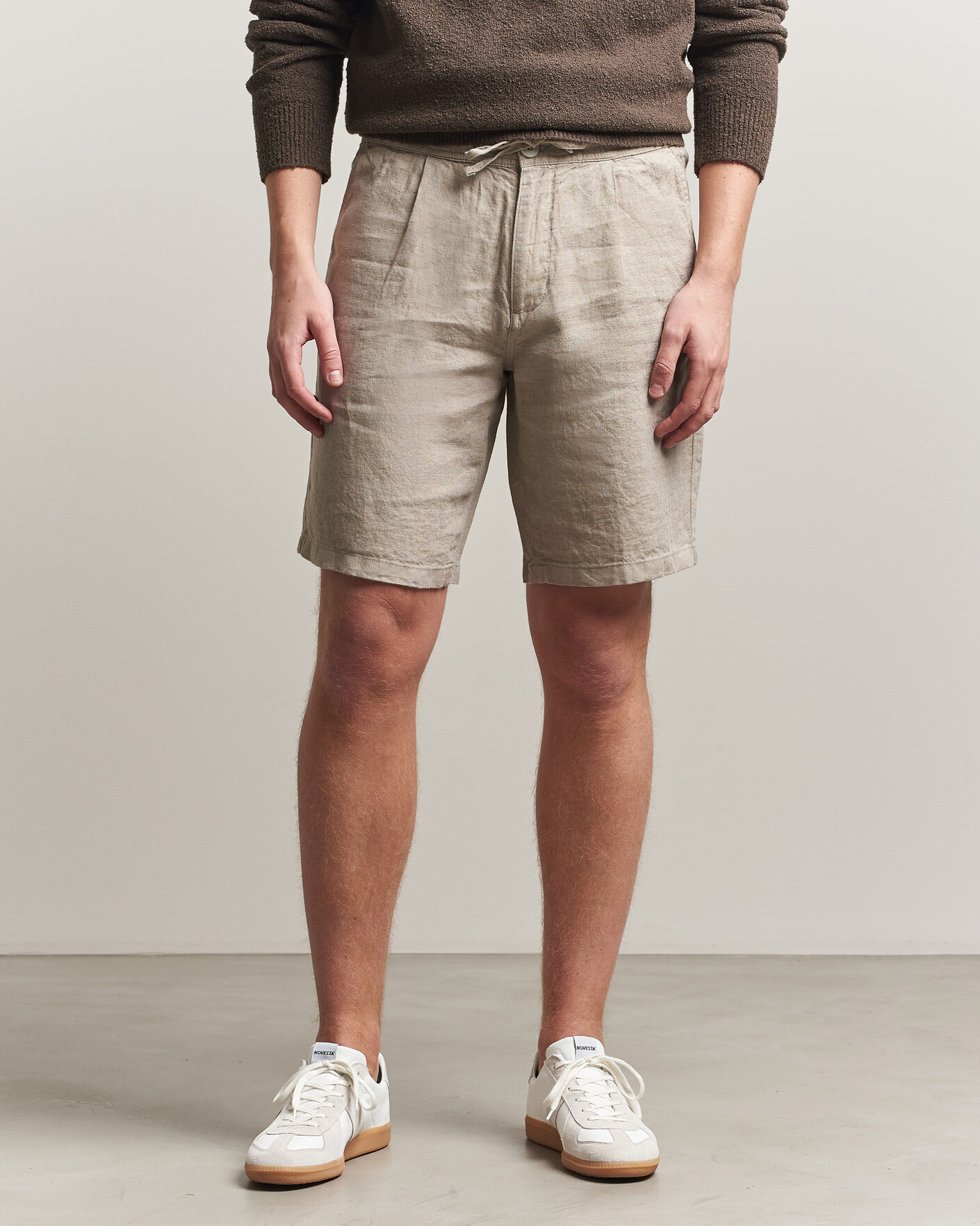 Herren | Shorts | KnowledgeCotton Apparel | Loose Linen Shorts Twill