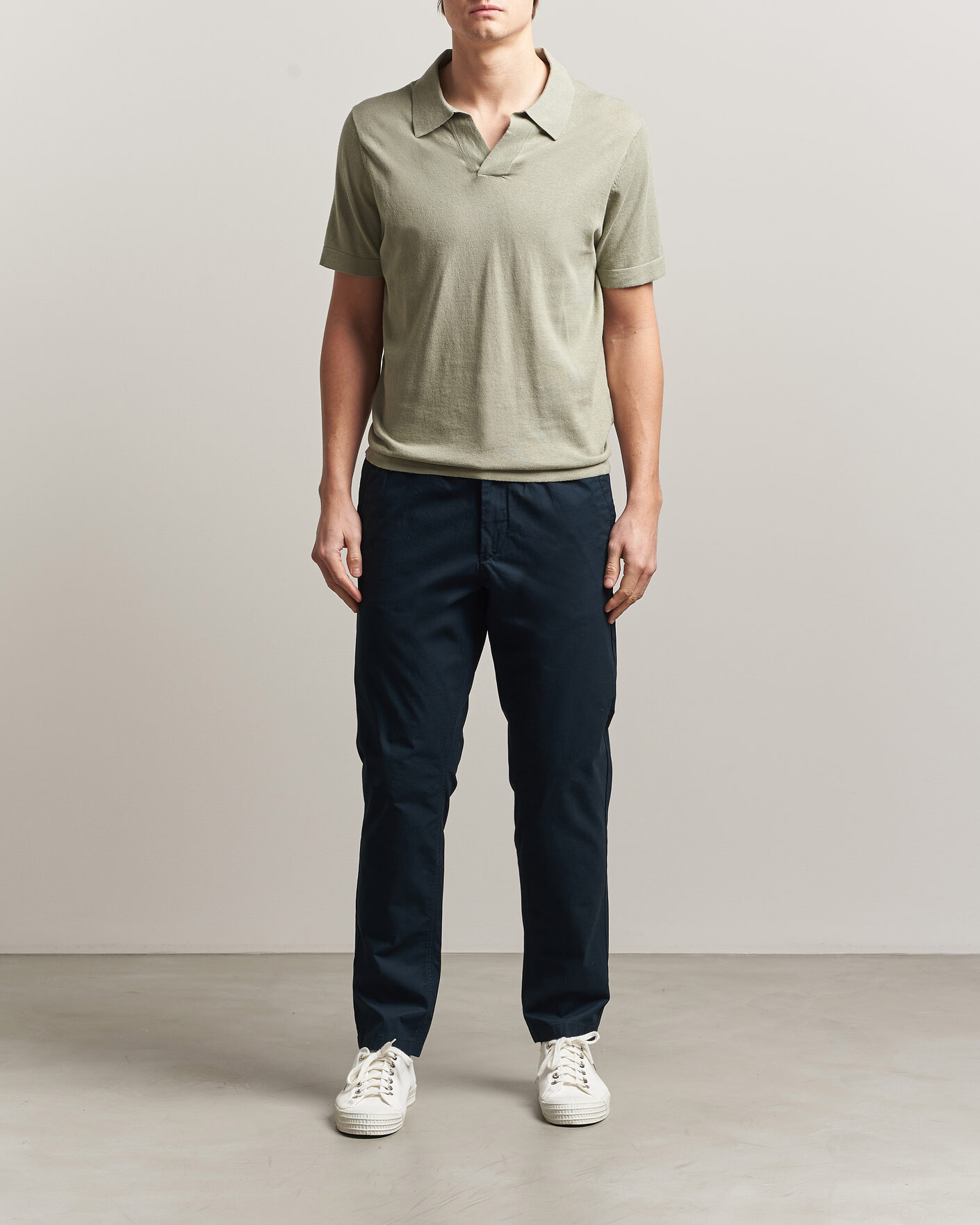 Herren | Hosen | KnowledgeCotton Apparel | Tim Tapered Cotton Stretch Pants Total Eclipse