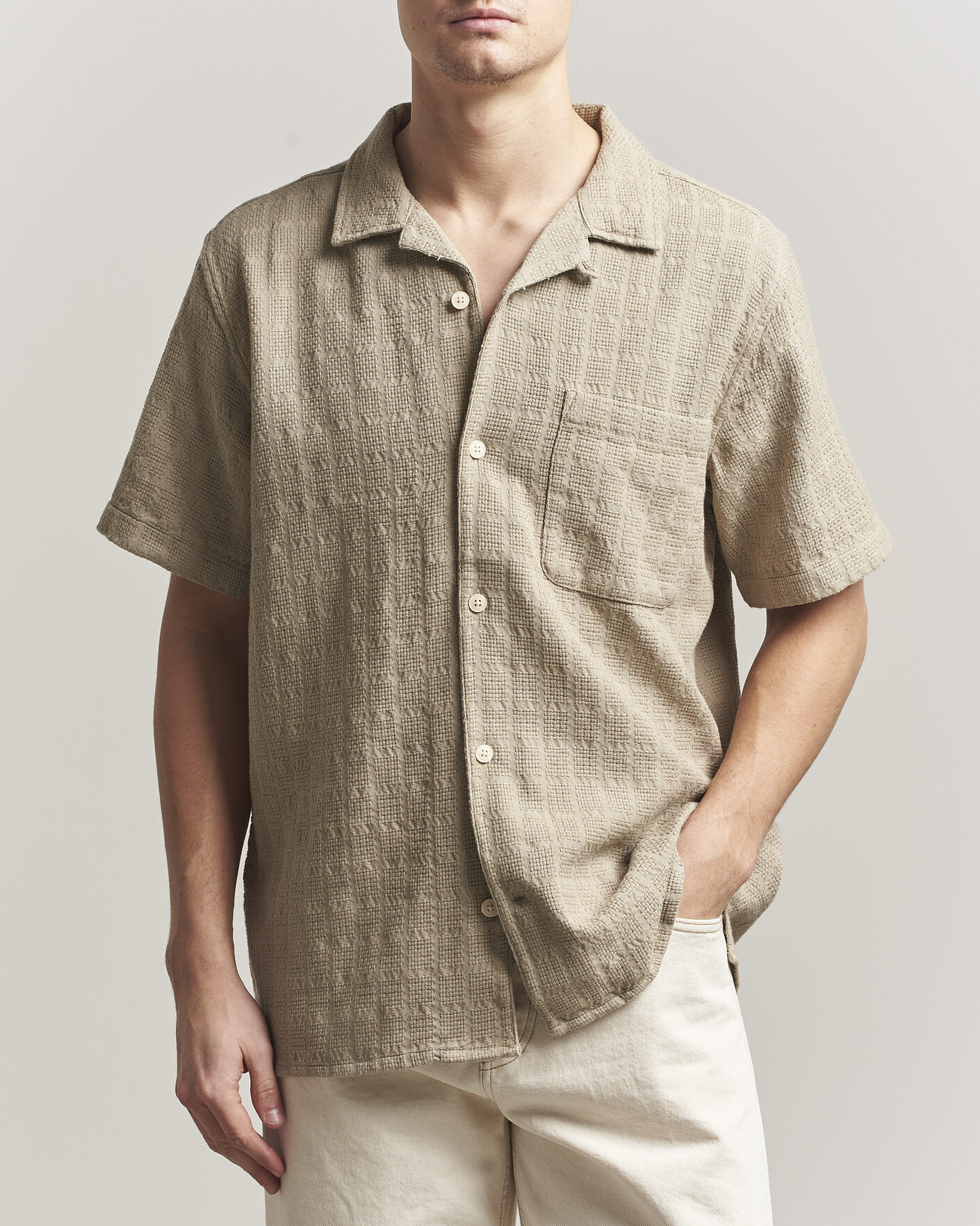 Herren | Hemden | KnowledgeCotton Apparel | Structured Cotton Dobby Shirt Twill
