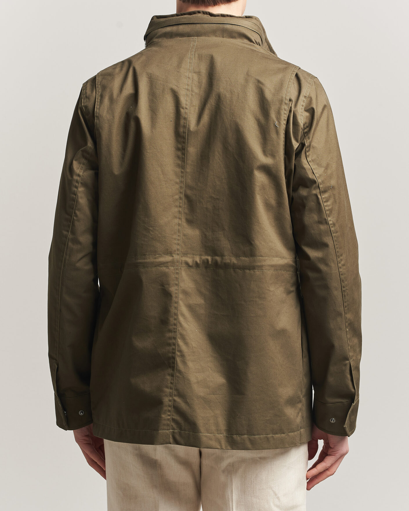 Herren | Jacken | Oscar Jacobson | M65 Coated Cotton Field Jacket Olive