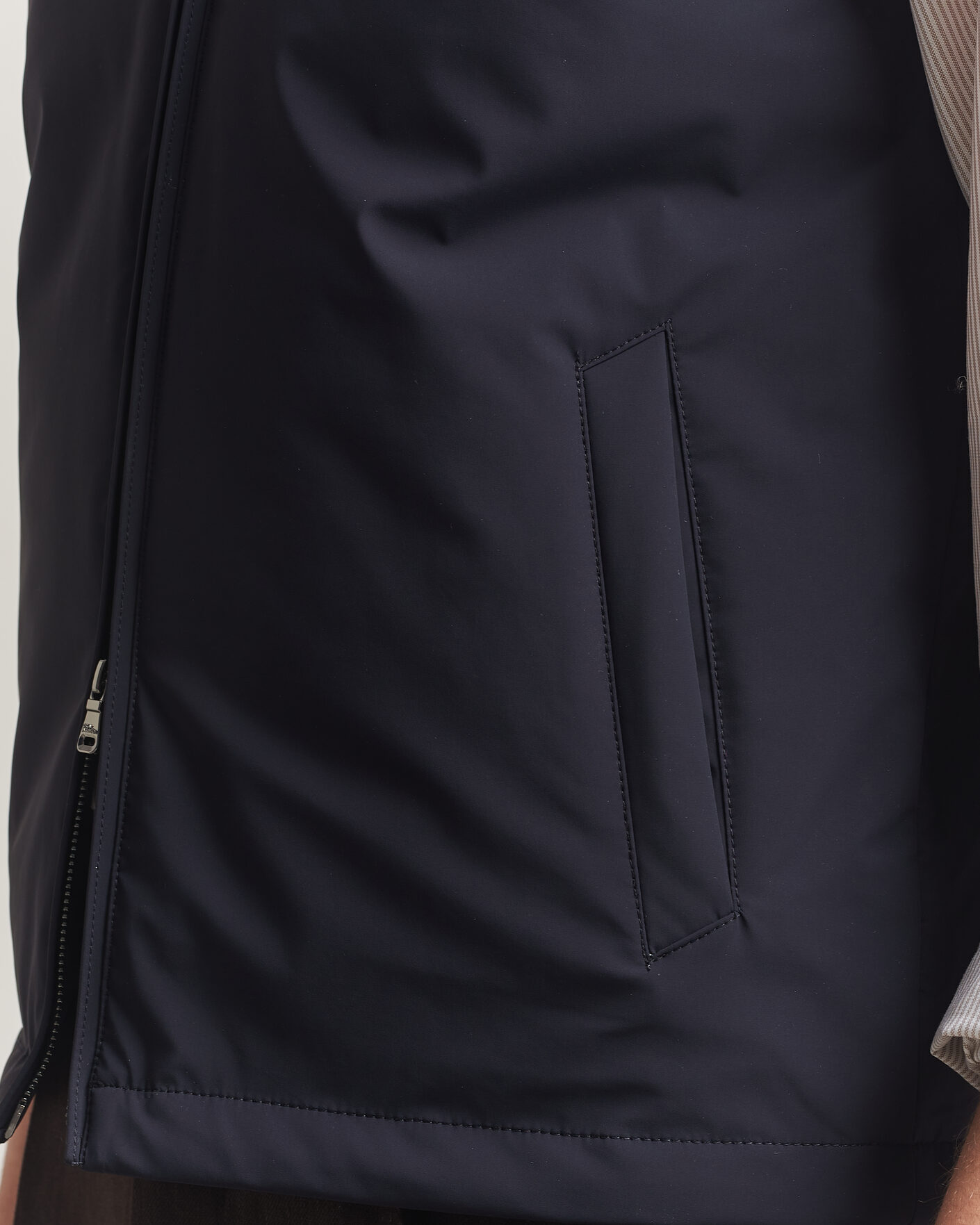 Herren | Westen | Oscar Jacobson | Light Zipped Waistcoat Navy