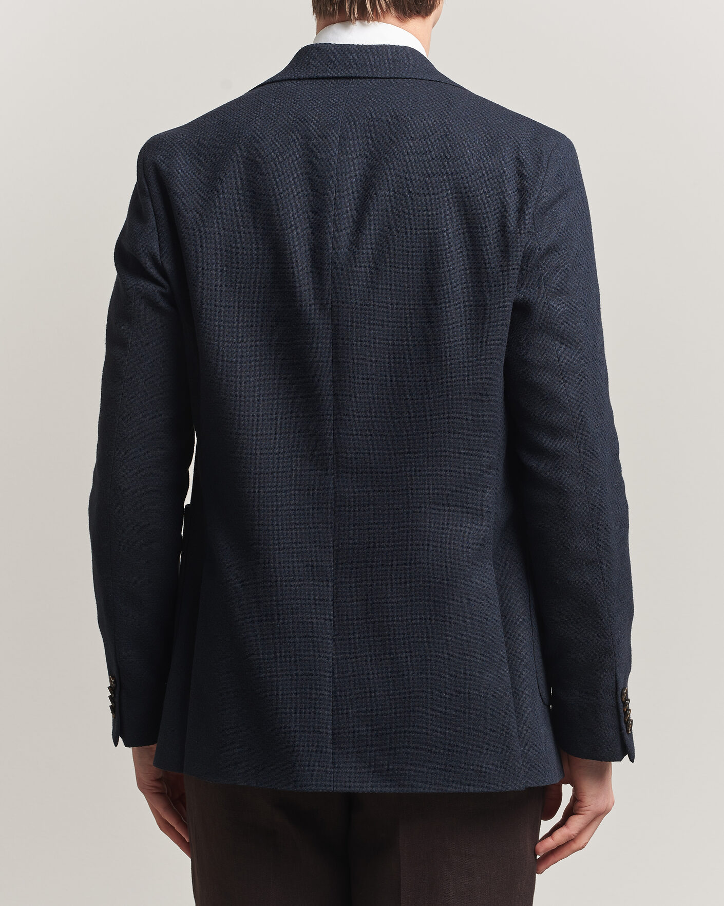 Herren | Sakkos | Oscar Jacobson | Fogerty Patch Structure Cotton Blazer Navy