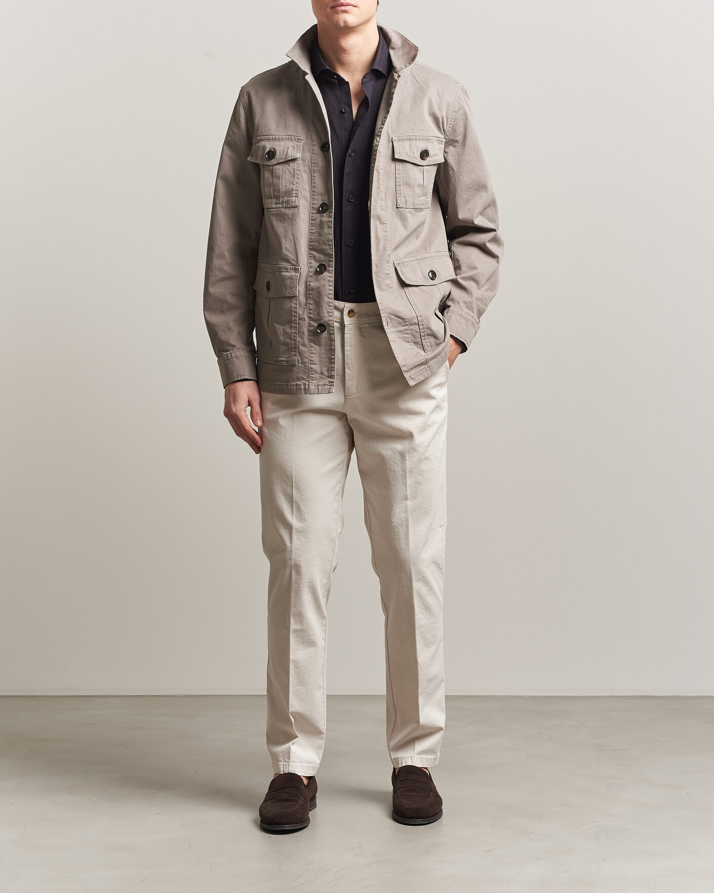 Herren | Hosen | Oscar Jacobson | Danik Cotton Trousers White