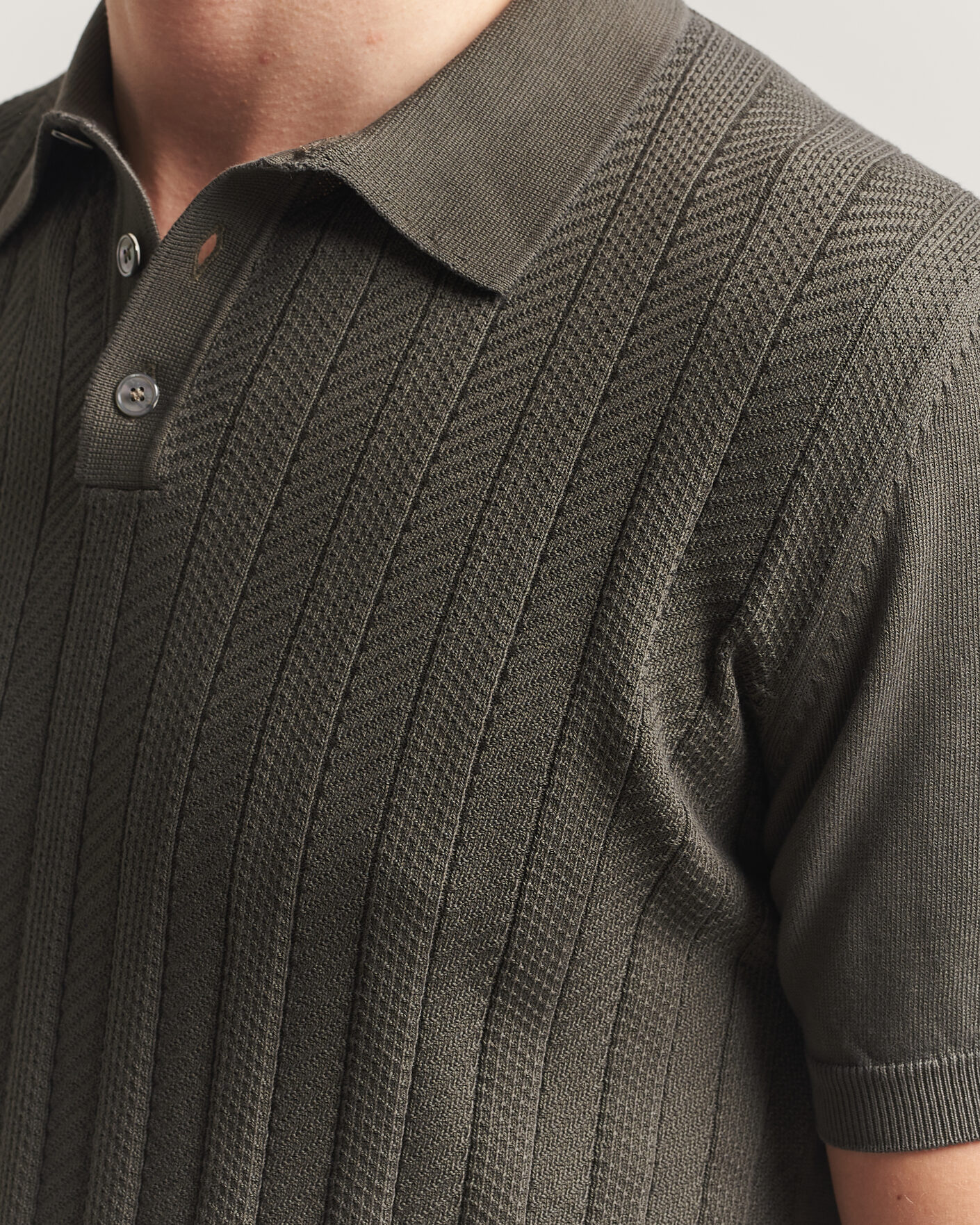 Herren | Poloshirts | Oscar Jacobson | Barto Structured Cotton Polo Green