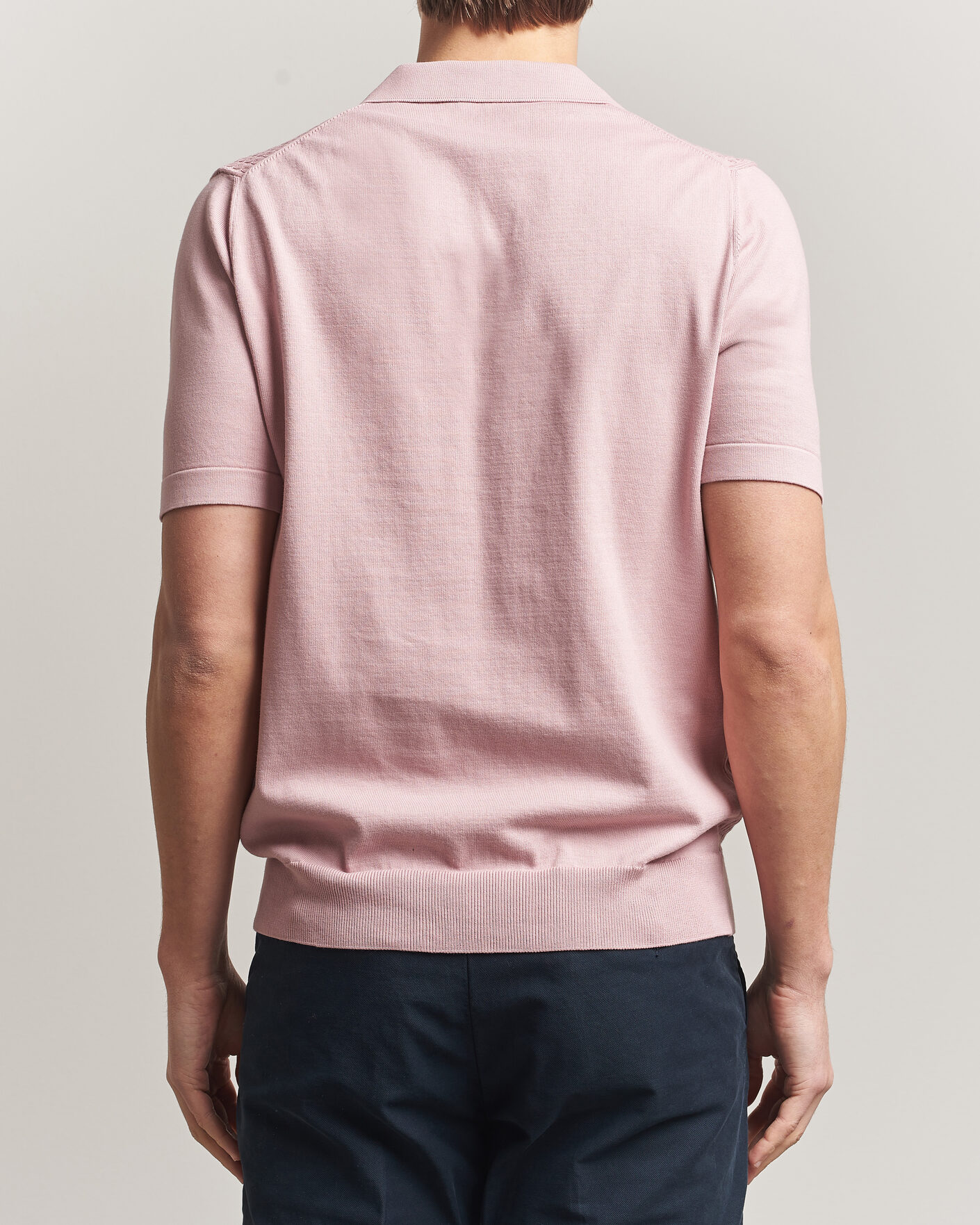 Herren | Poloshirts | Oscar Jacobson | Alf Structured Cotton Polo Pink