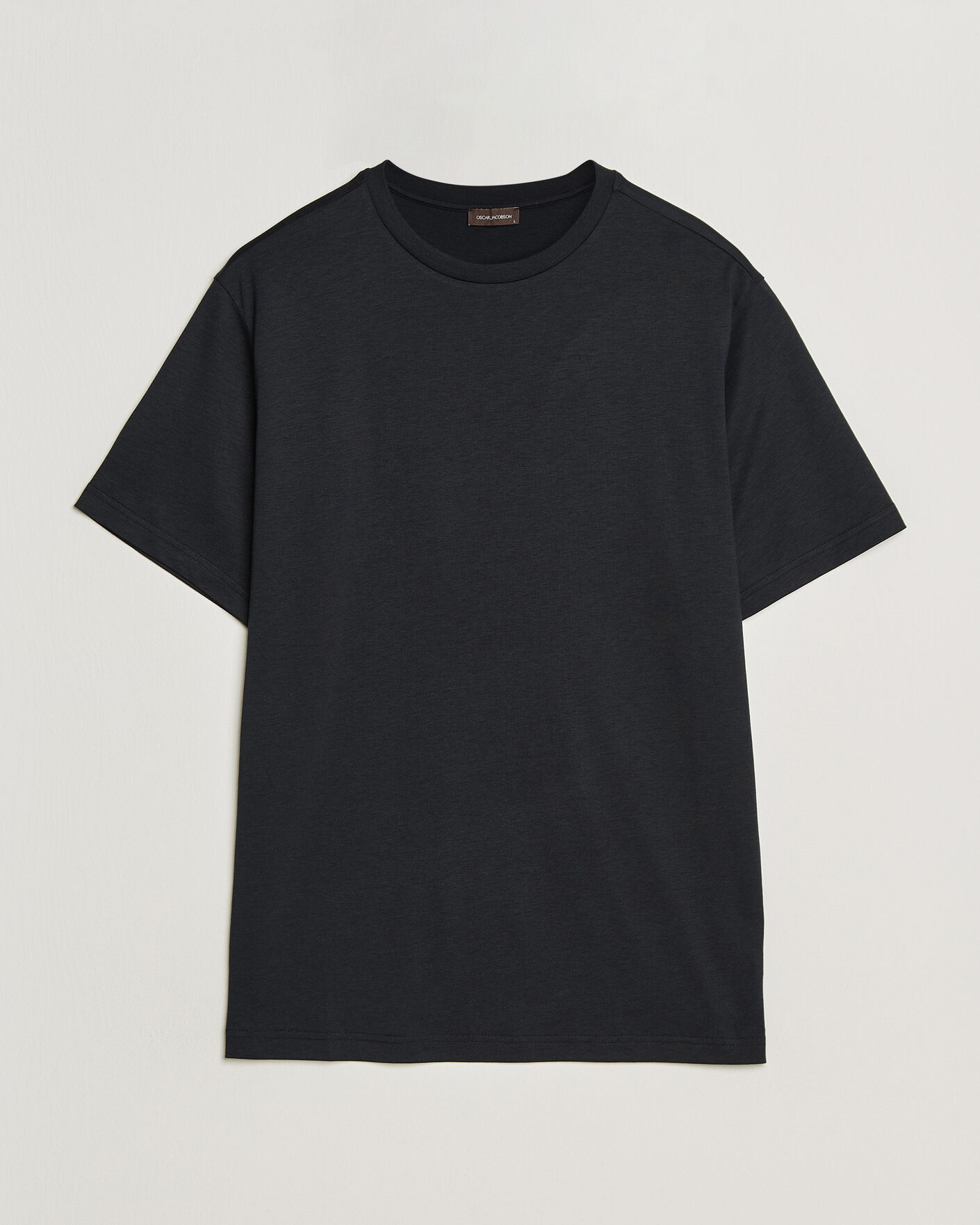 Herren | T-Shirts | Oscar Jacobson | Kim Lyocel/Cotton T-Shirt Black