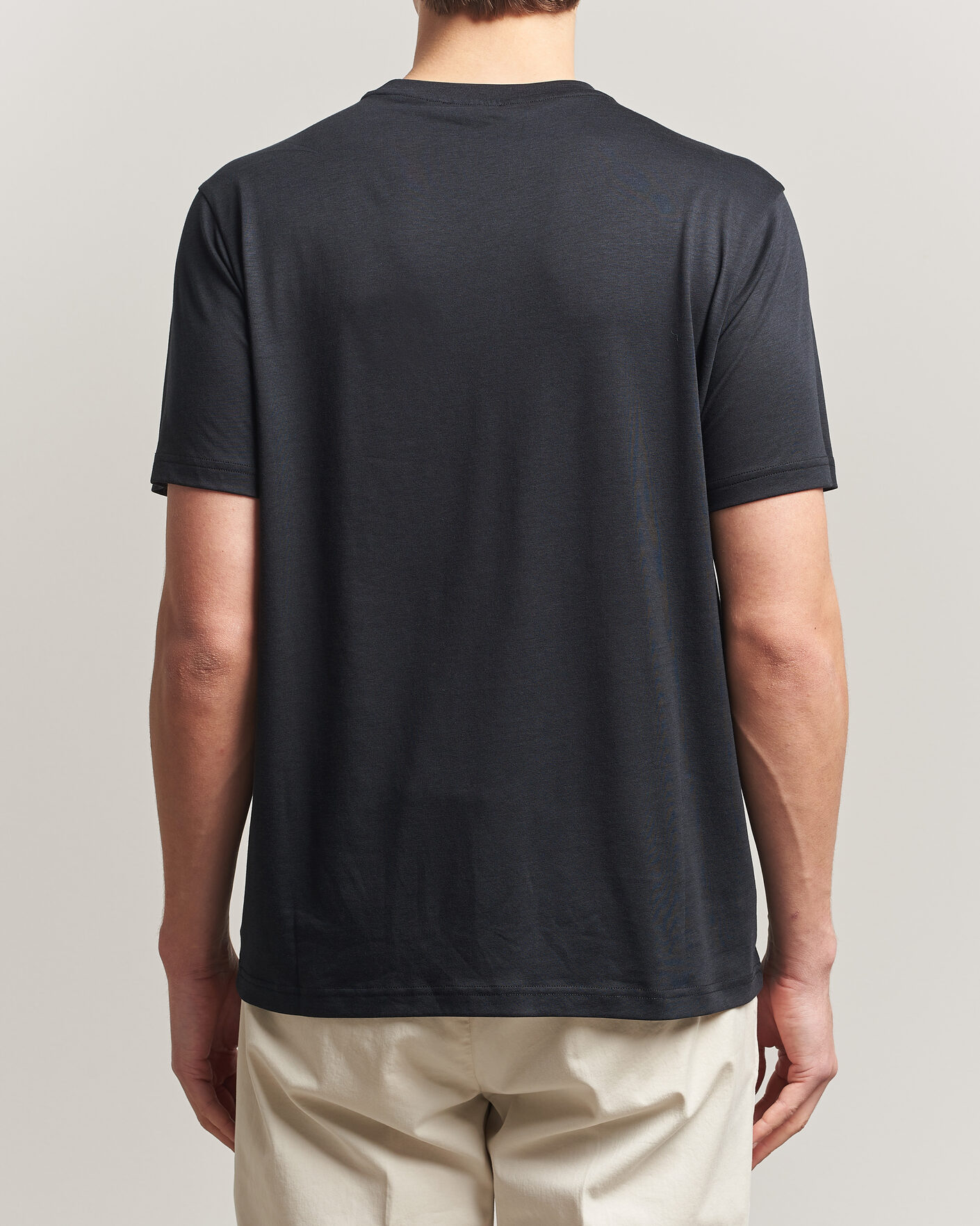 Herren | T-Shirts | Oscar Jacobson | Kim Lyocel/Cotton T-Shirt Black