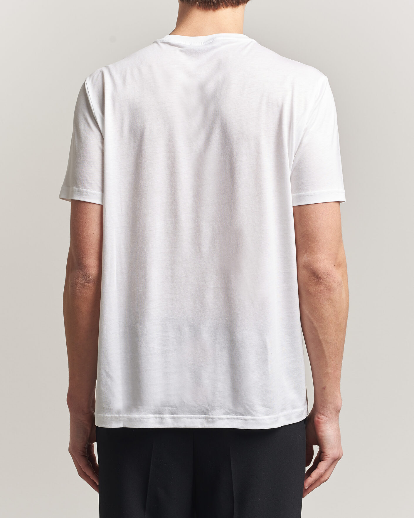 Herren | T-Shirts | Oscar Jacobson | Kim Lyocel/Cotton T-Shirt White