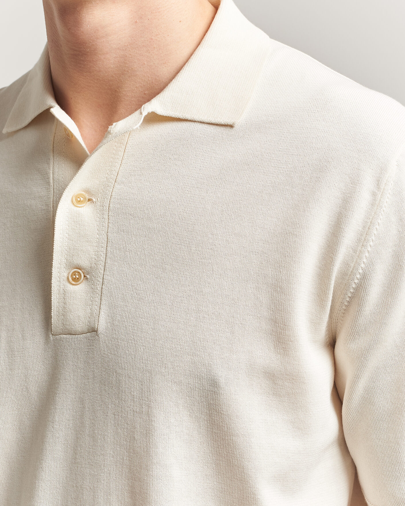 Herren | Poloshirts | Zanone | Knitted Cotton Polo Off White