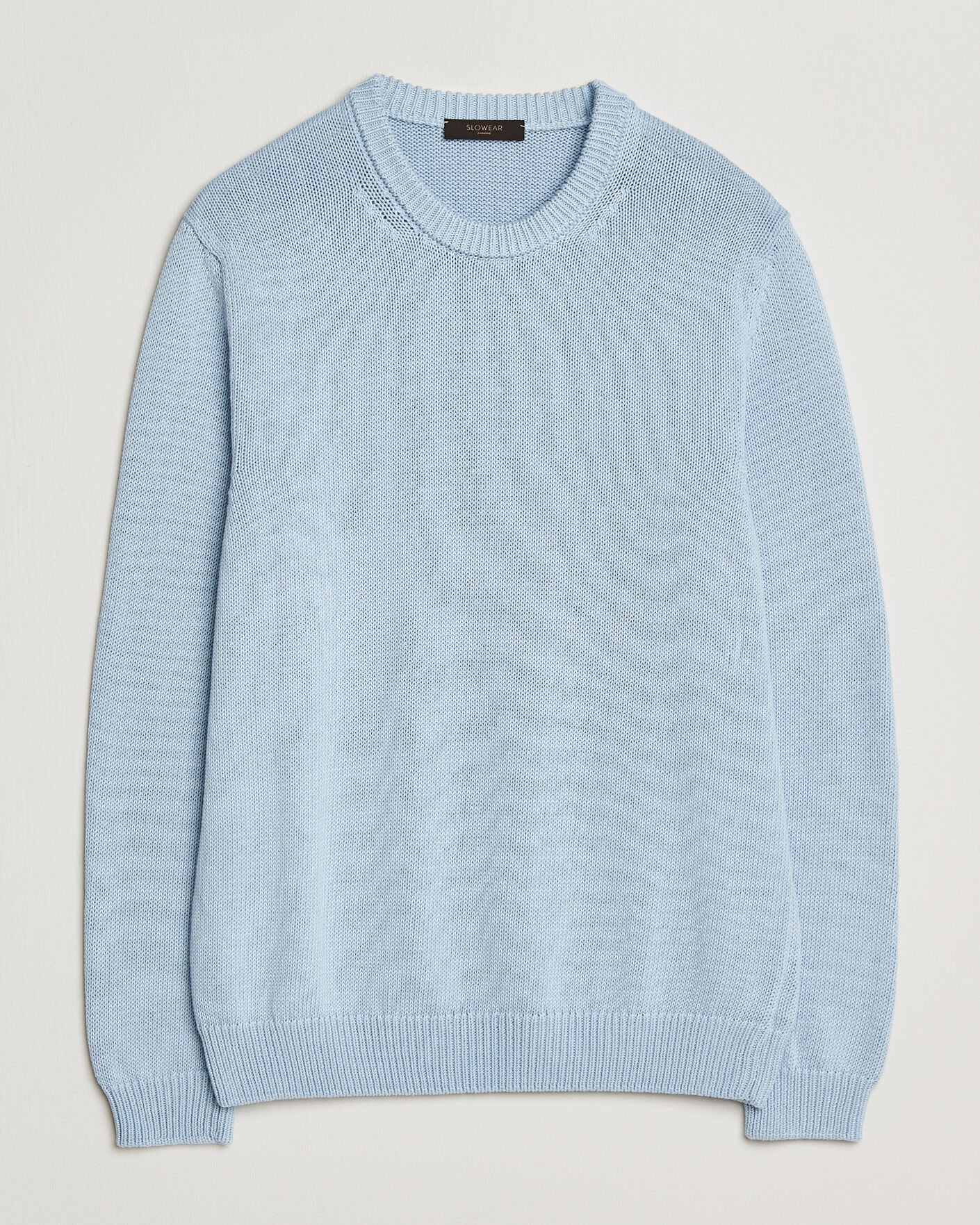 Herren | Pullover | Zanone | Soft Cotton Crew Neck Sweater Sky Blue