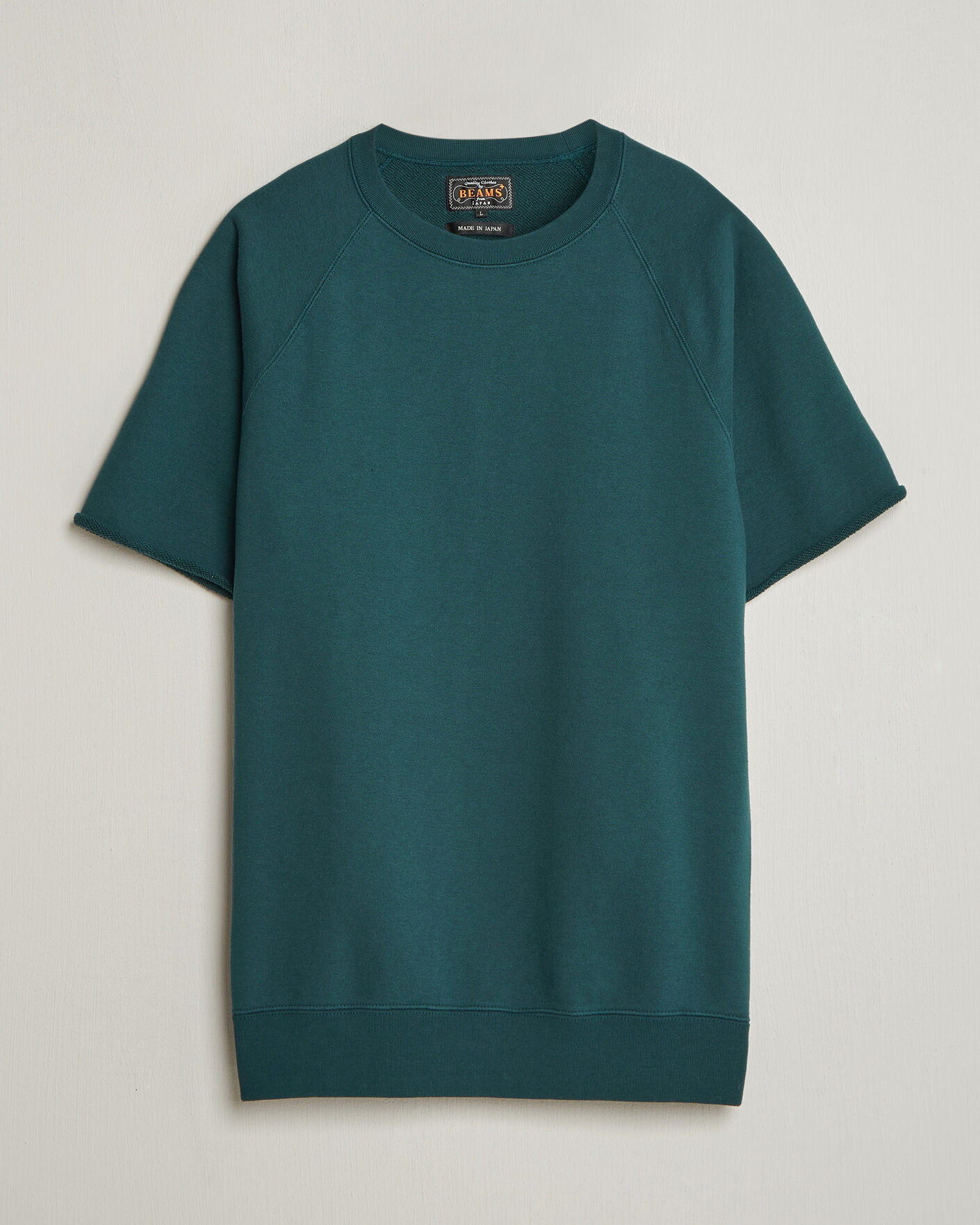 Herren | T-Shirts | BEAMS PLUS | Short Sleeve Cut Off Sweat Dark Green
