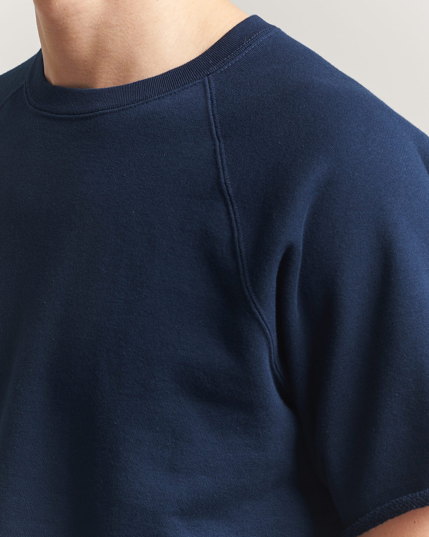 Herren | T-Shirts | BEAMS PLUS | Short Sleeve Cut Off Sweat Navy