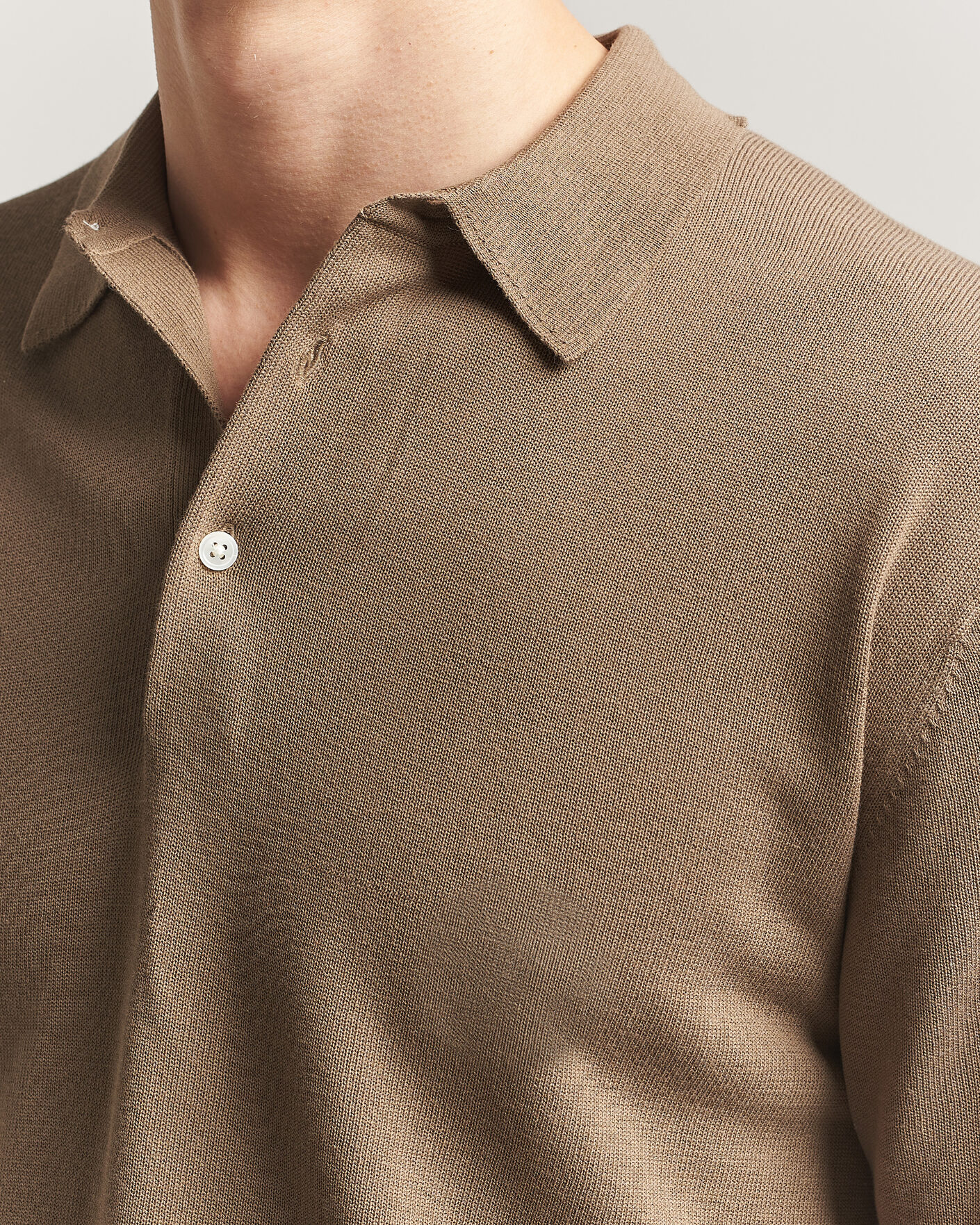 Herren | Poloshirts | BEAMS PLUS | Long Sleeve 12G Knit Polo Mocha