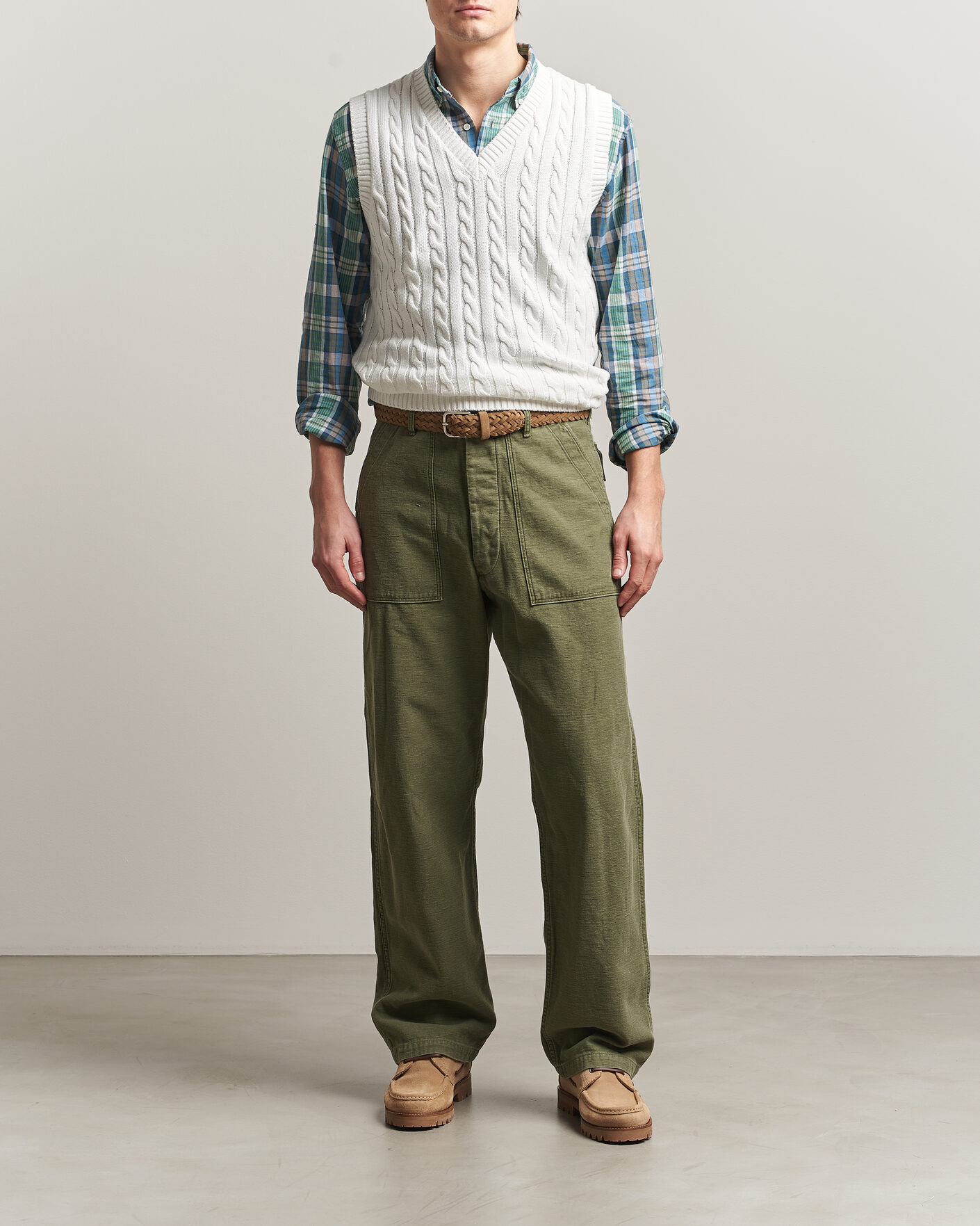 Herren | Pullover | BEAMS PLUS | Cable Knit Vest White