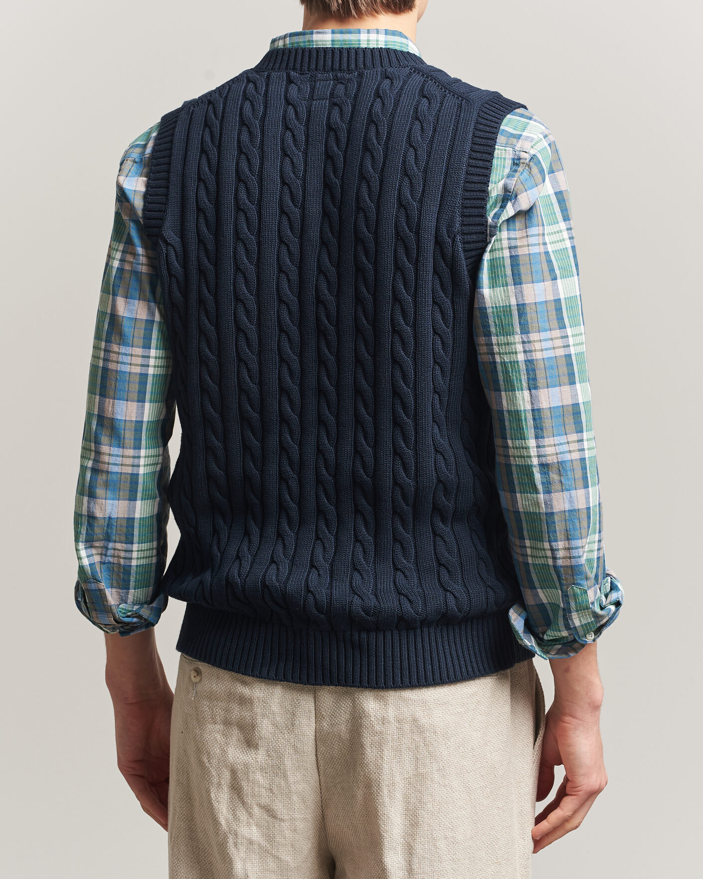 Herren | Pullover | BEAMS PLUS | Cable Knit Vest Navy