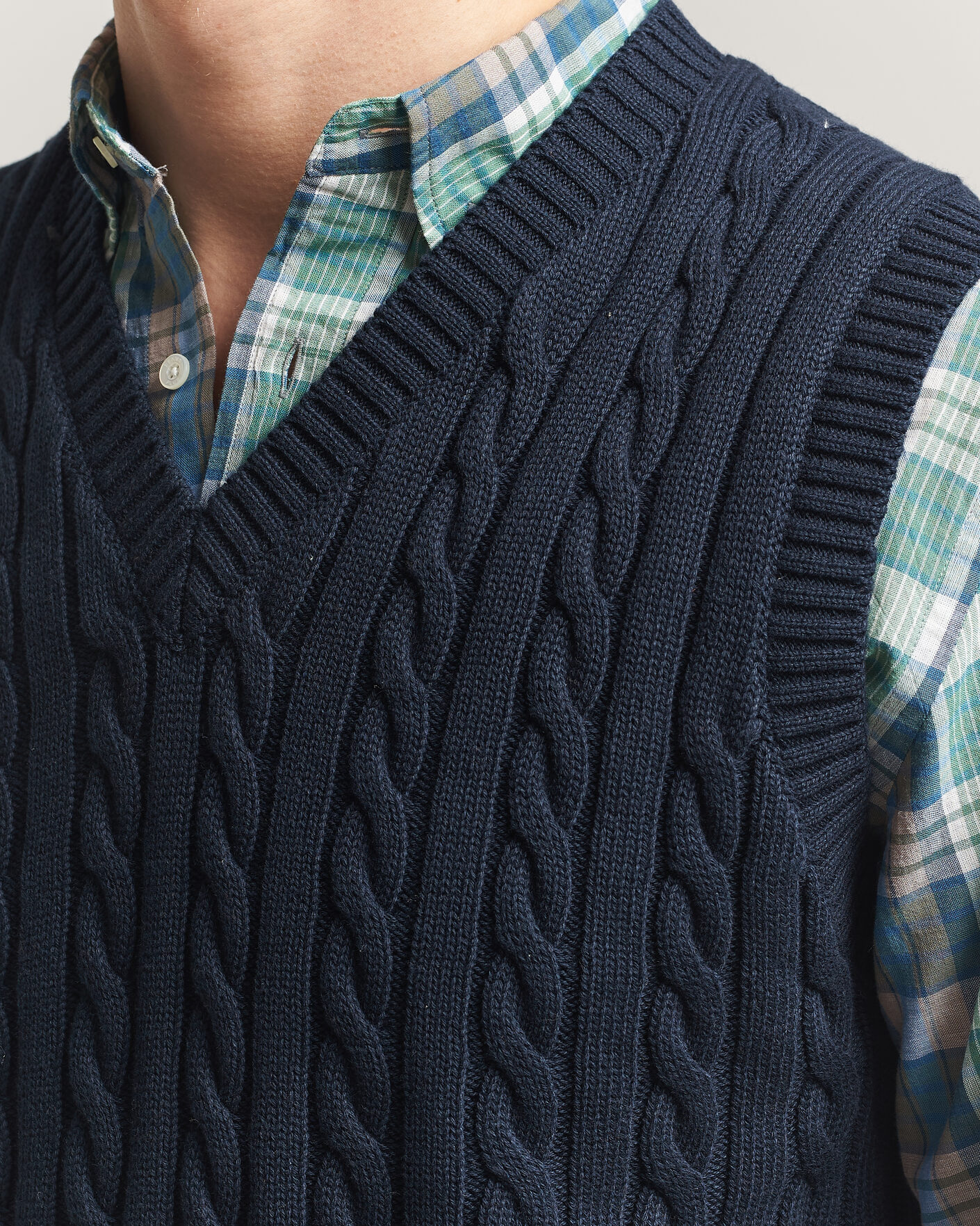 Herren | Pullover | BEAMS PLUS | Cable Knit Vest Navy