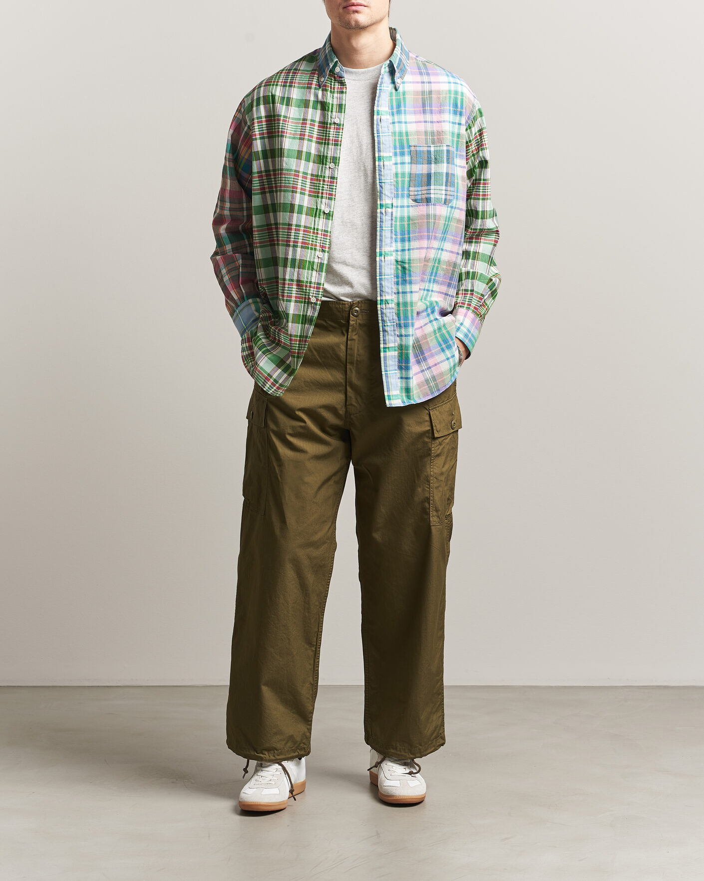 Herren | Hemden | BEAMS PLUS | Patchwork Madras Shirt Multicolour