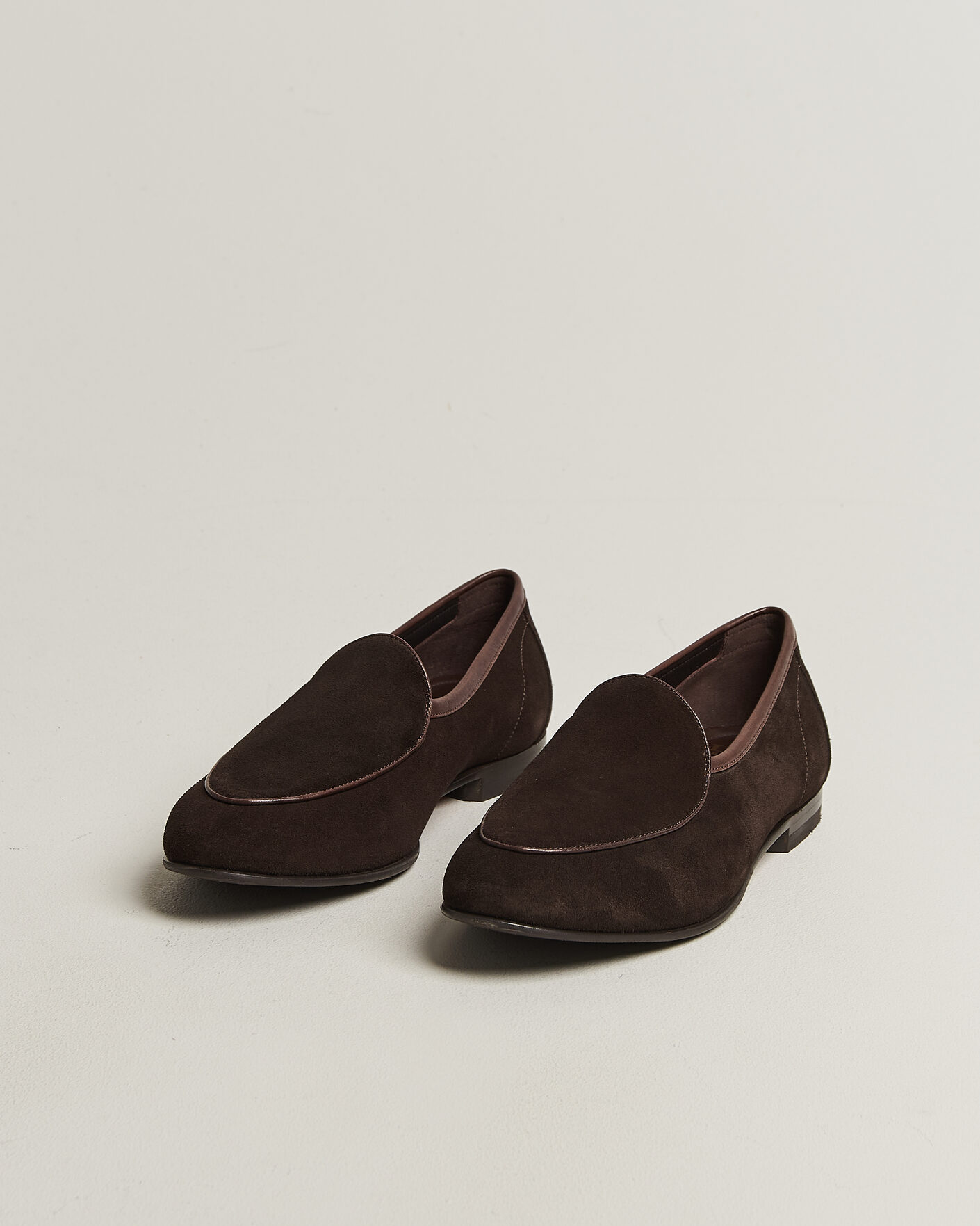 Herren | Loafer | Loake 1880 | Belgrave Suede Belgian Loafer Dark Brown