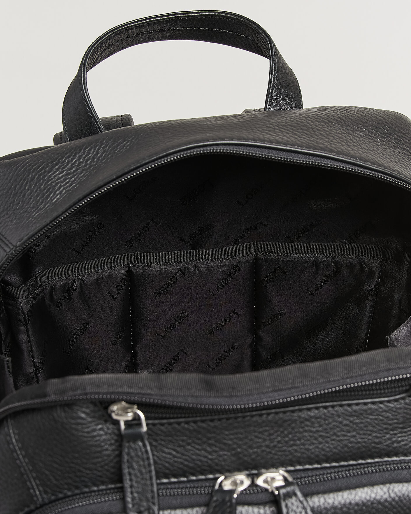 Herren | Taschen | Loake Shoemakers | Waterloo Grained Leather Backpack Black