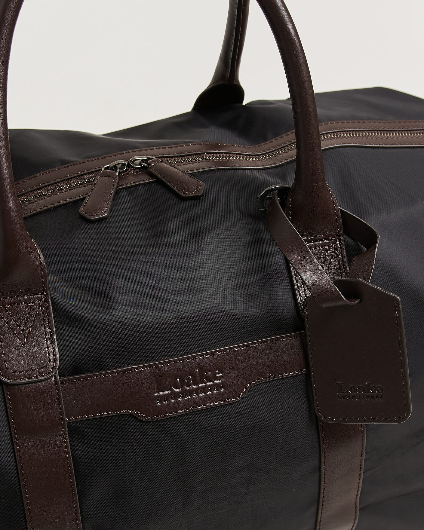 Herren | Taschen | Loake Shoemakers | Gower Nylon/Leather Holdall Black