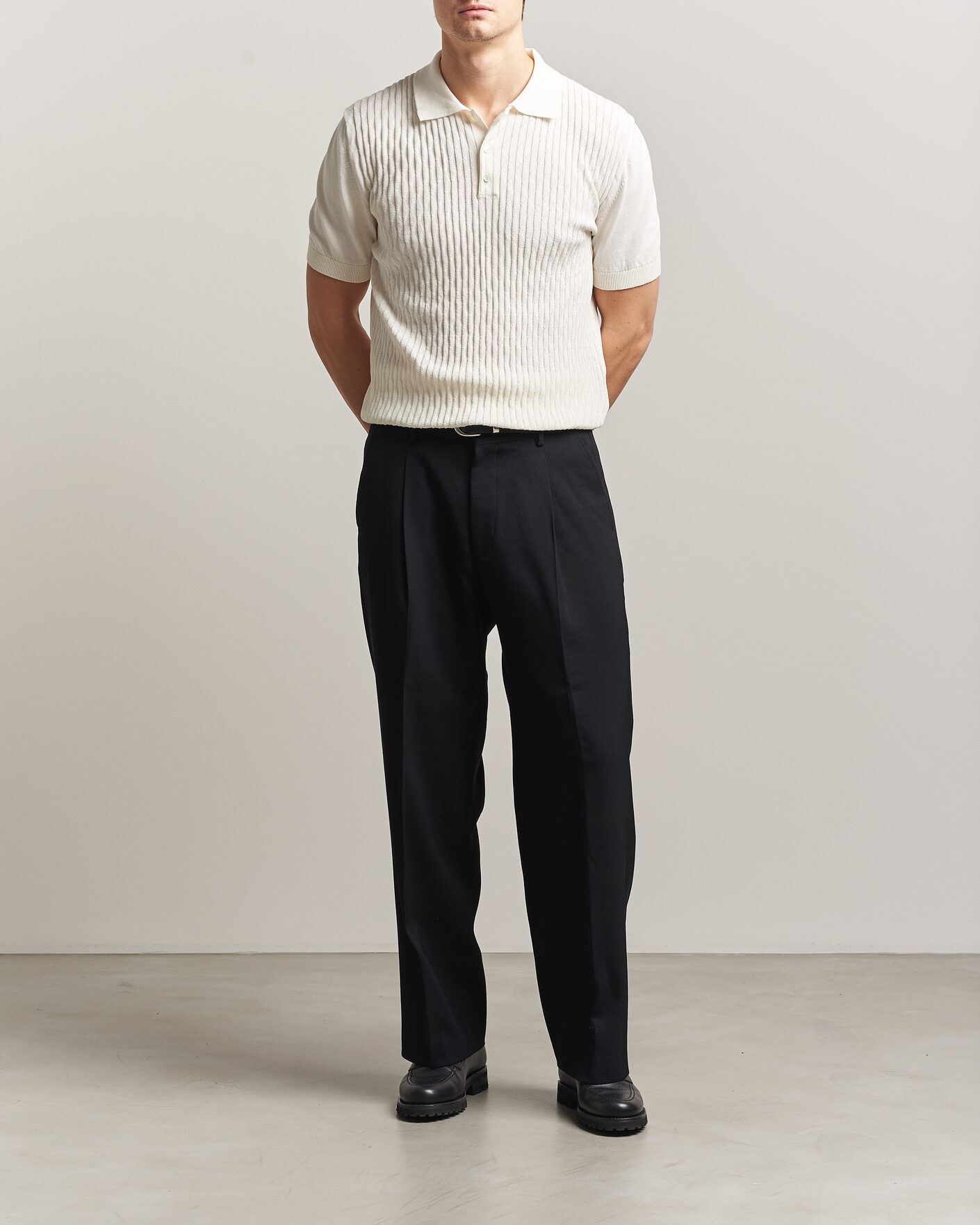 Herren | Poloshirts | Baracuta | Pattern Stich Polo Off White