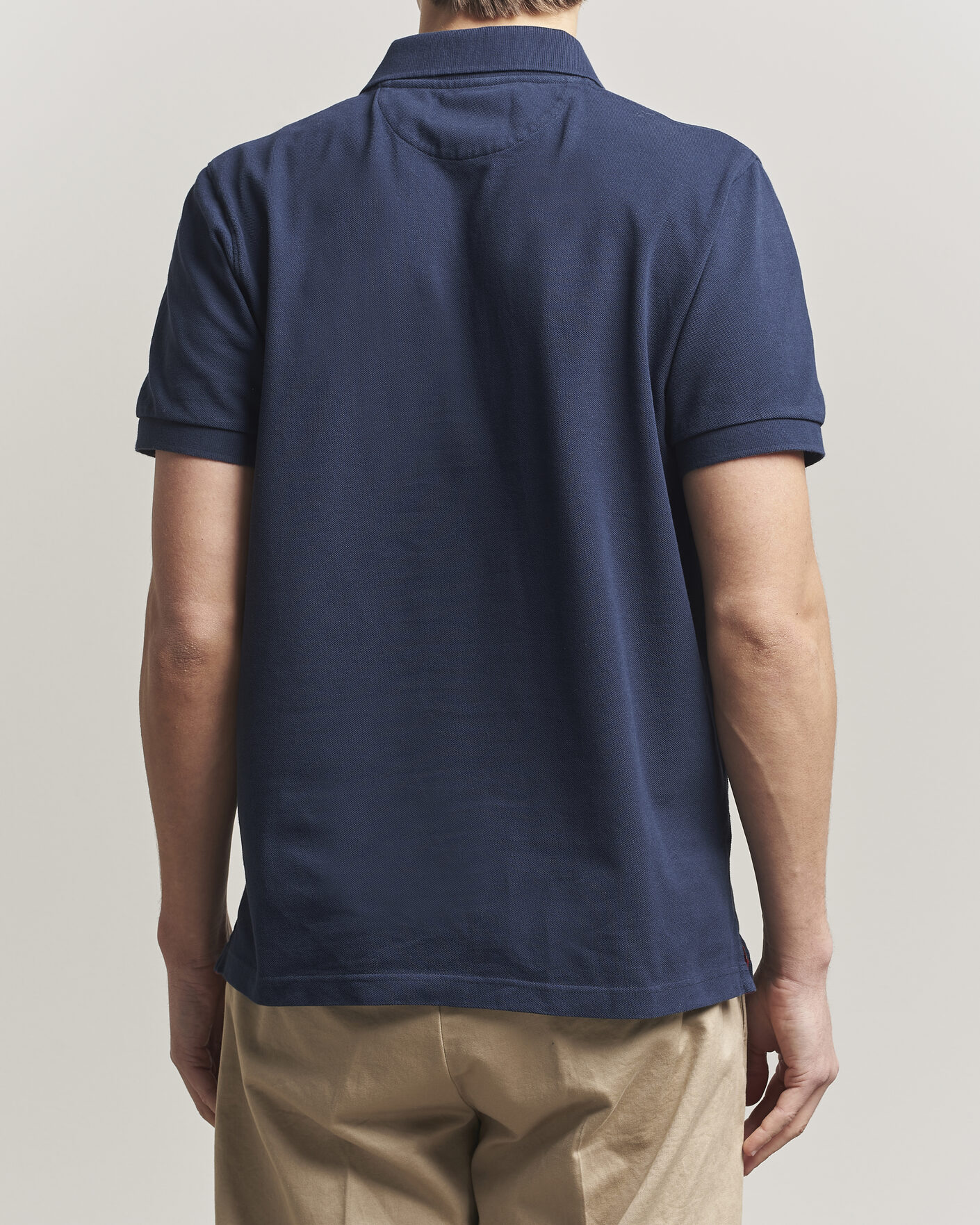 Herren | Poloshirts | Baracuta | Tartan Placket Piquet Polo Navy