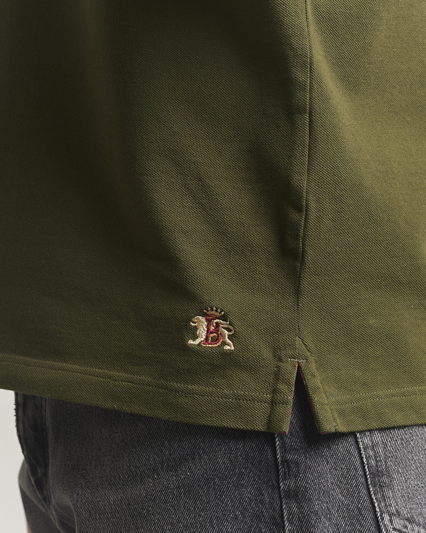 Herren | Poloshirts | Baracuta | Tartan Placket Piquet Polo Beech