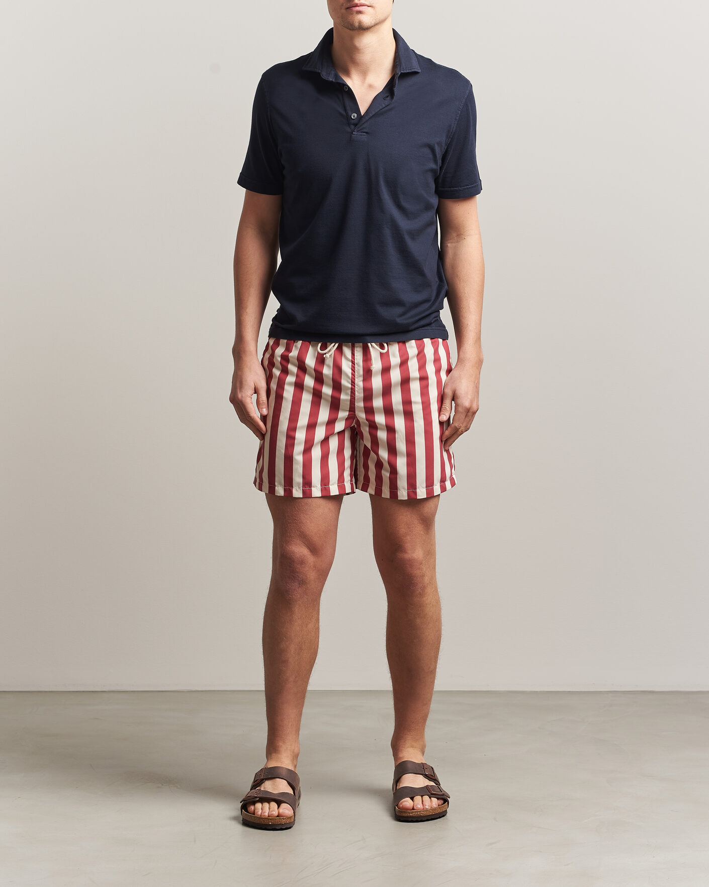Herren | Badehosen | Ripa Ripa | Paraggi Striped Swimshorts Red