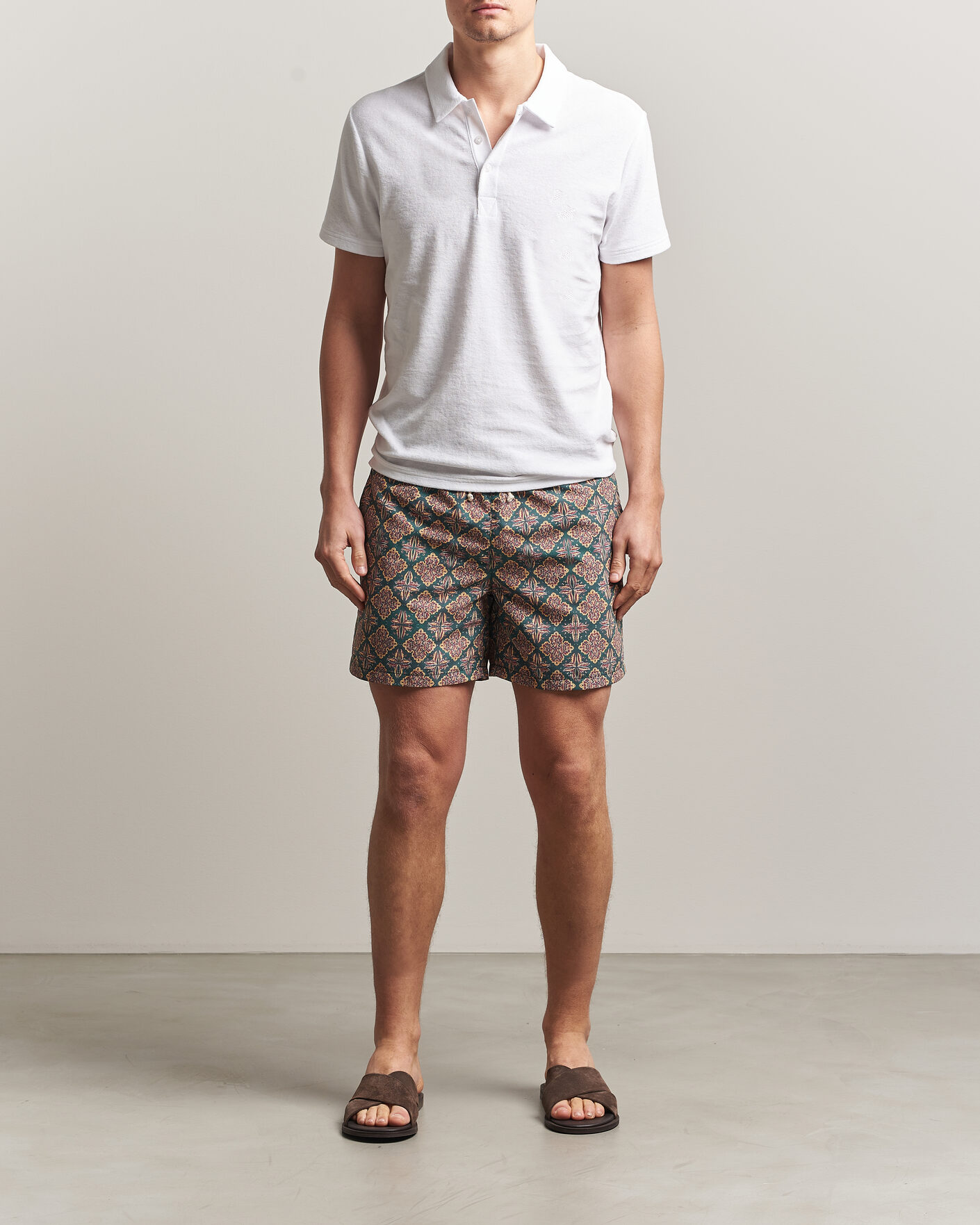 Herren | Ripa Ripa Printed Swimshorts Green/Red | Ripa Ripa | Printed Swimshorts Green/Red