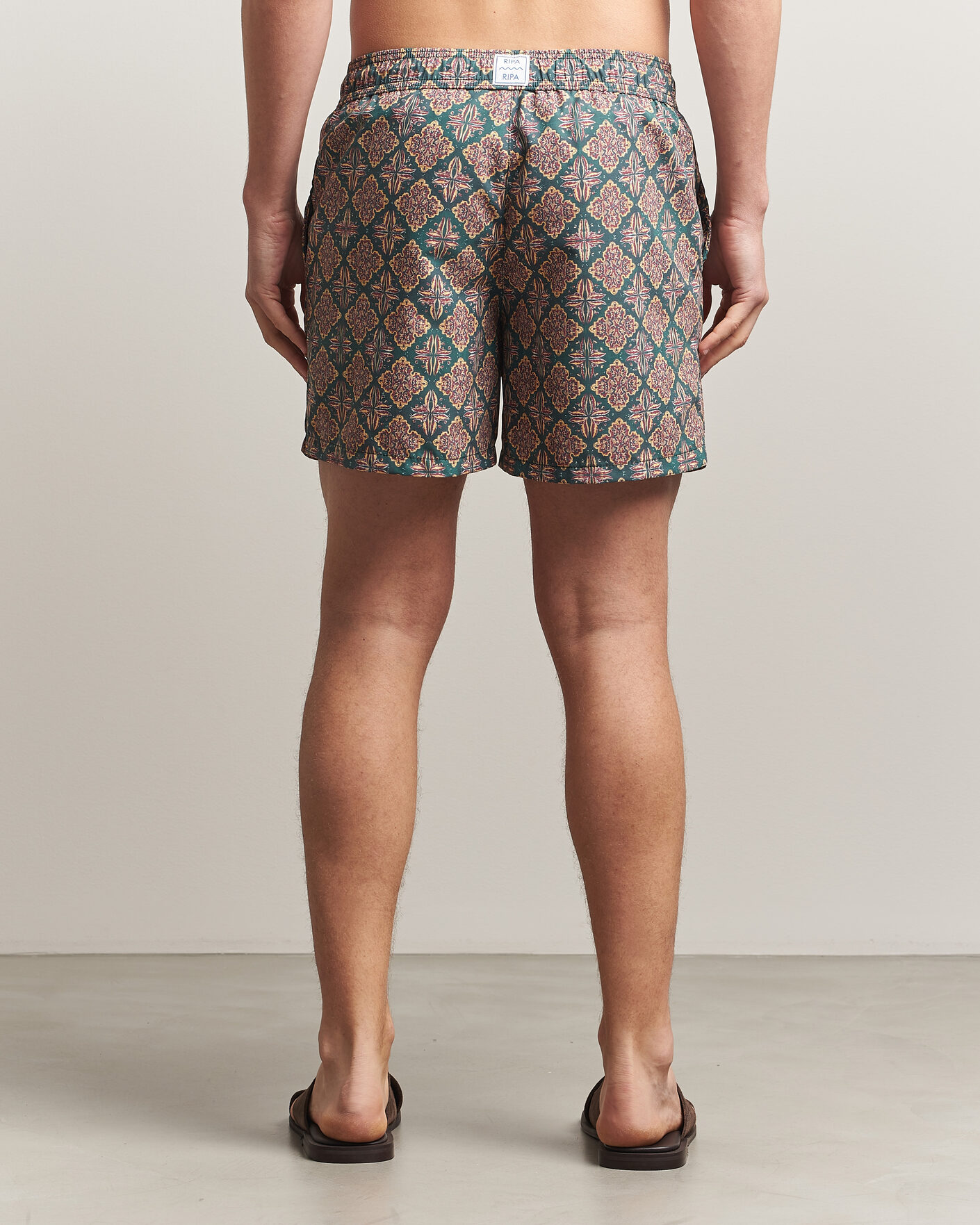 Herren | Badehosen | Ripa Ripa | Printed Swimshorts Green/Red