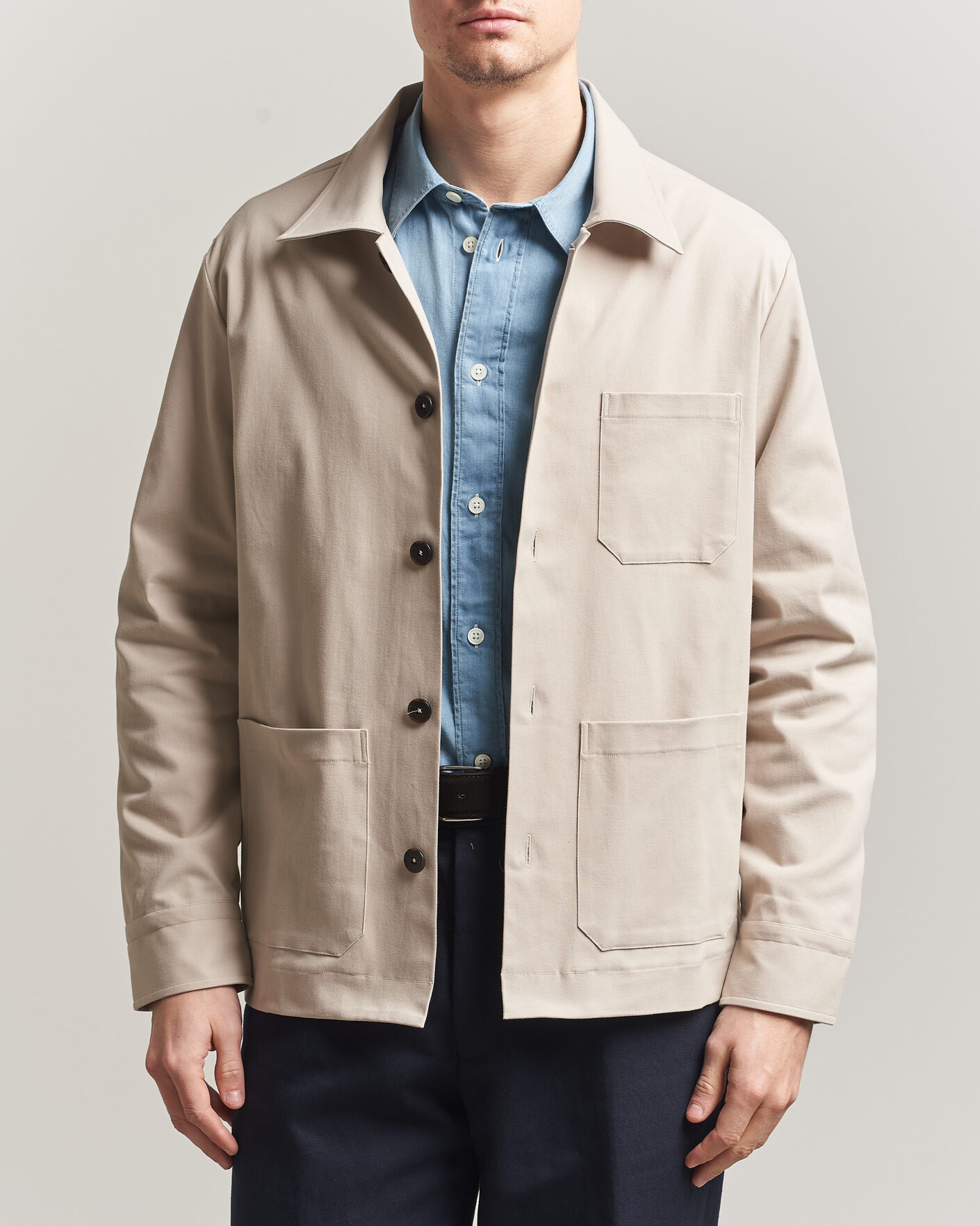 Herren | Jacken | Grigio | Cotton Chore Jacket Beige