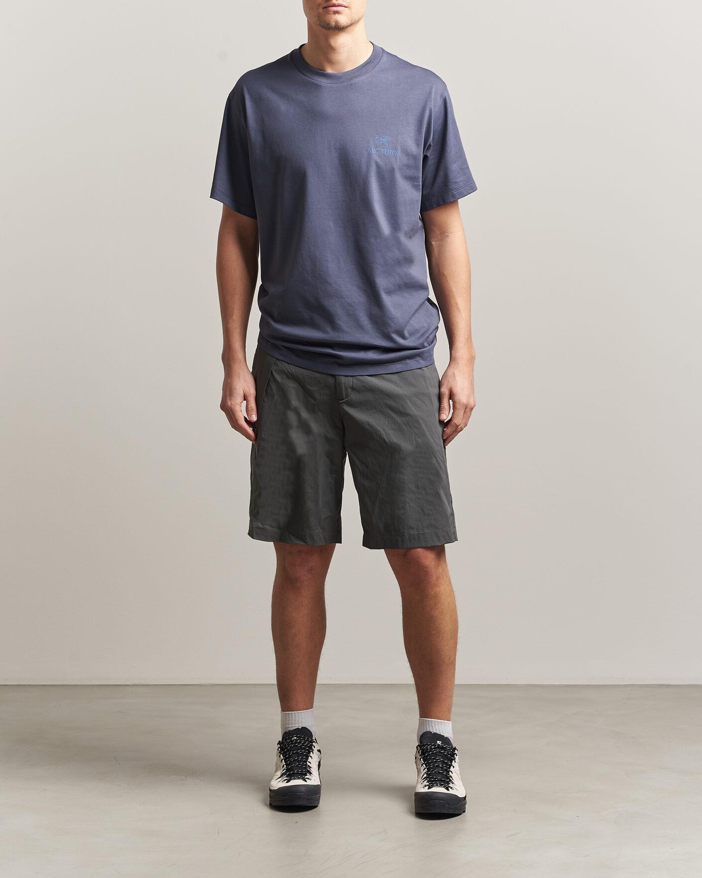 Herren | T-Shirts | Arc'teryx | Kragg Cotton Bird Word T-Shirt Dark Stratus