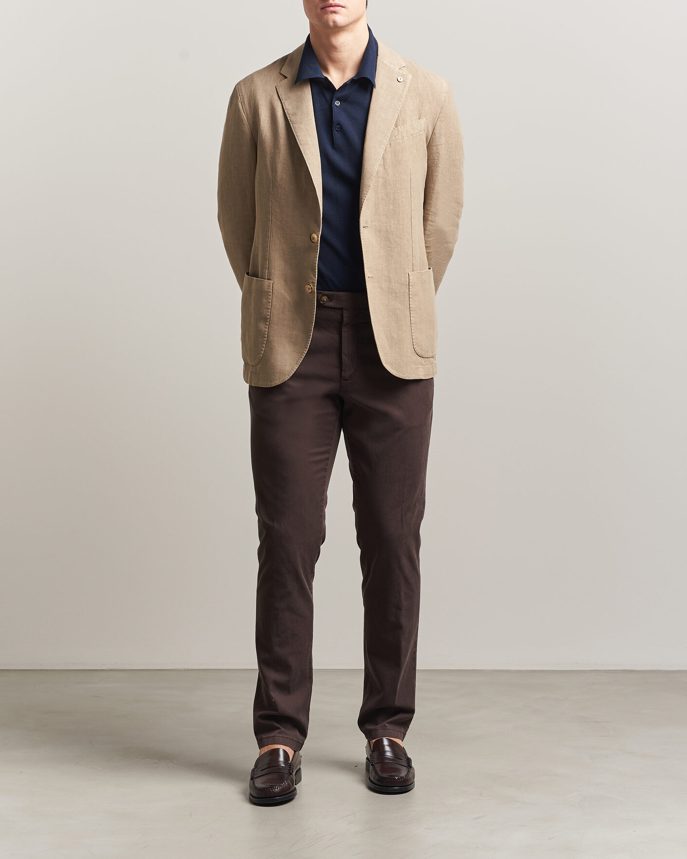 Herren | Sakkos | L.B.M. 1911 | Jack Regular Fit Linen Blazer Taupe