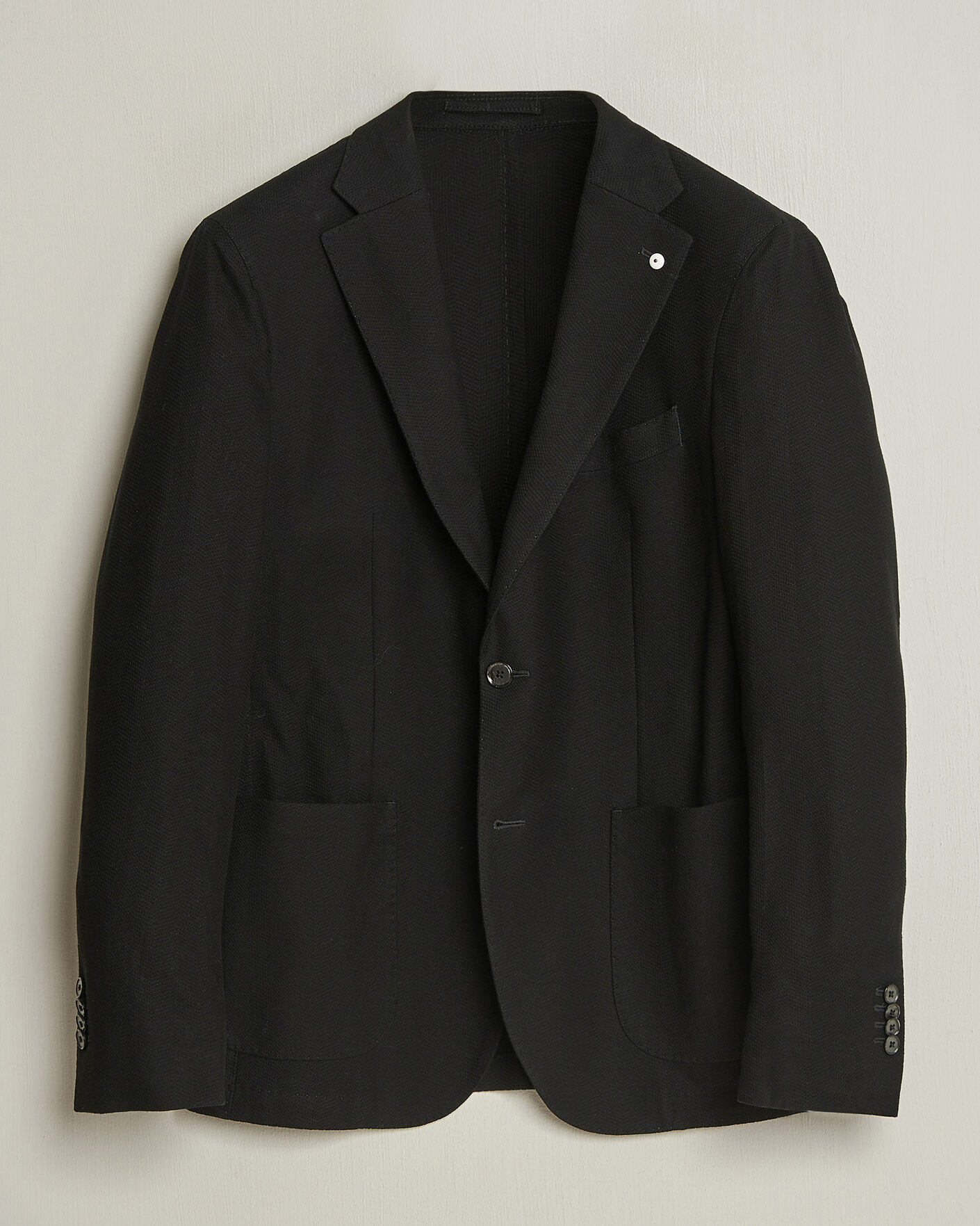 Herren | Sakkos | L.B.M. 1911 | Jack Herringbone Cotton Blazer Black