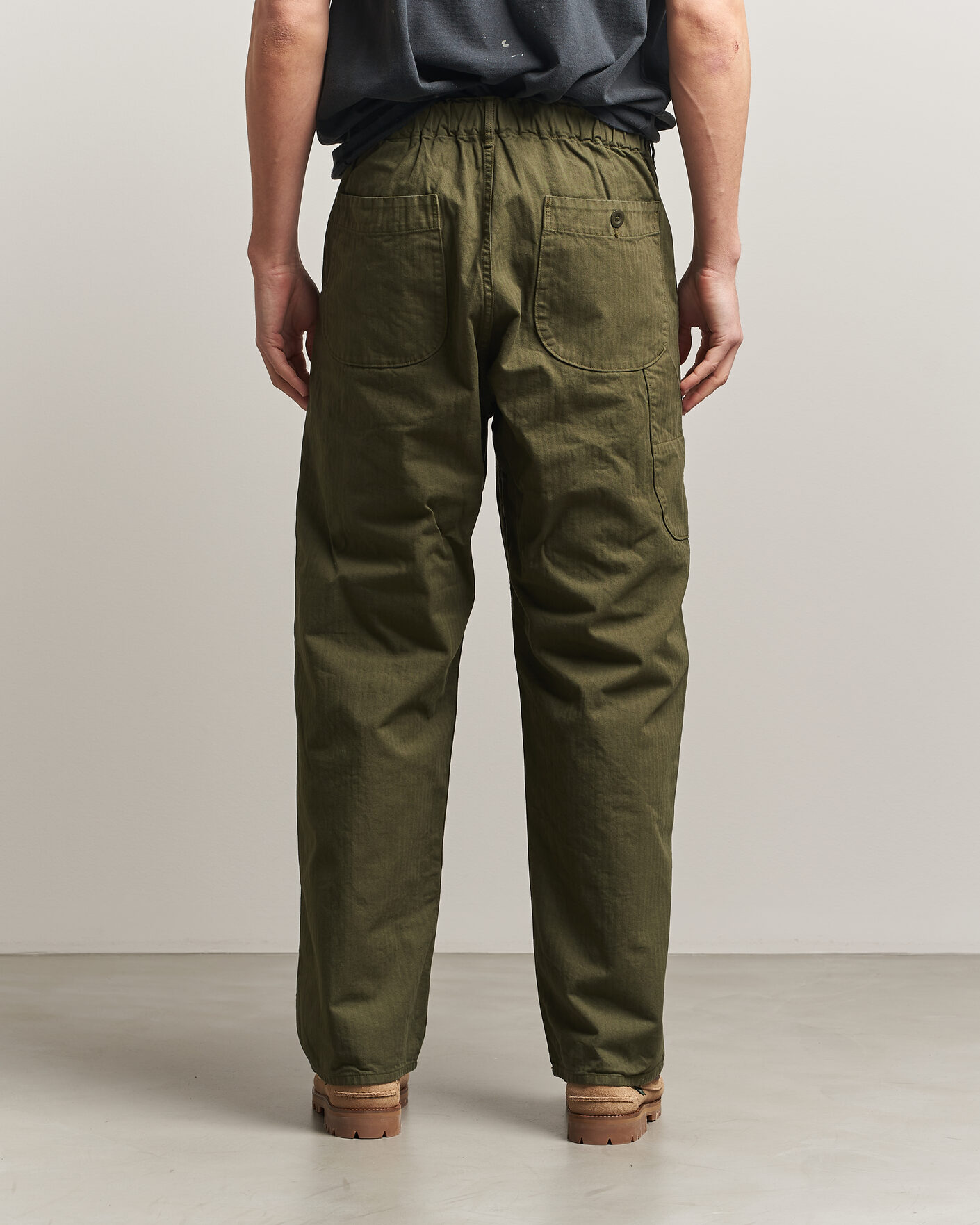 Herren | Hosen | orSlow | Wide Fit French Work Pants Army Green