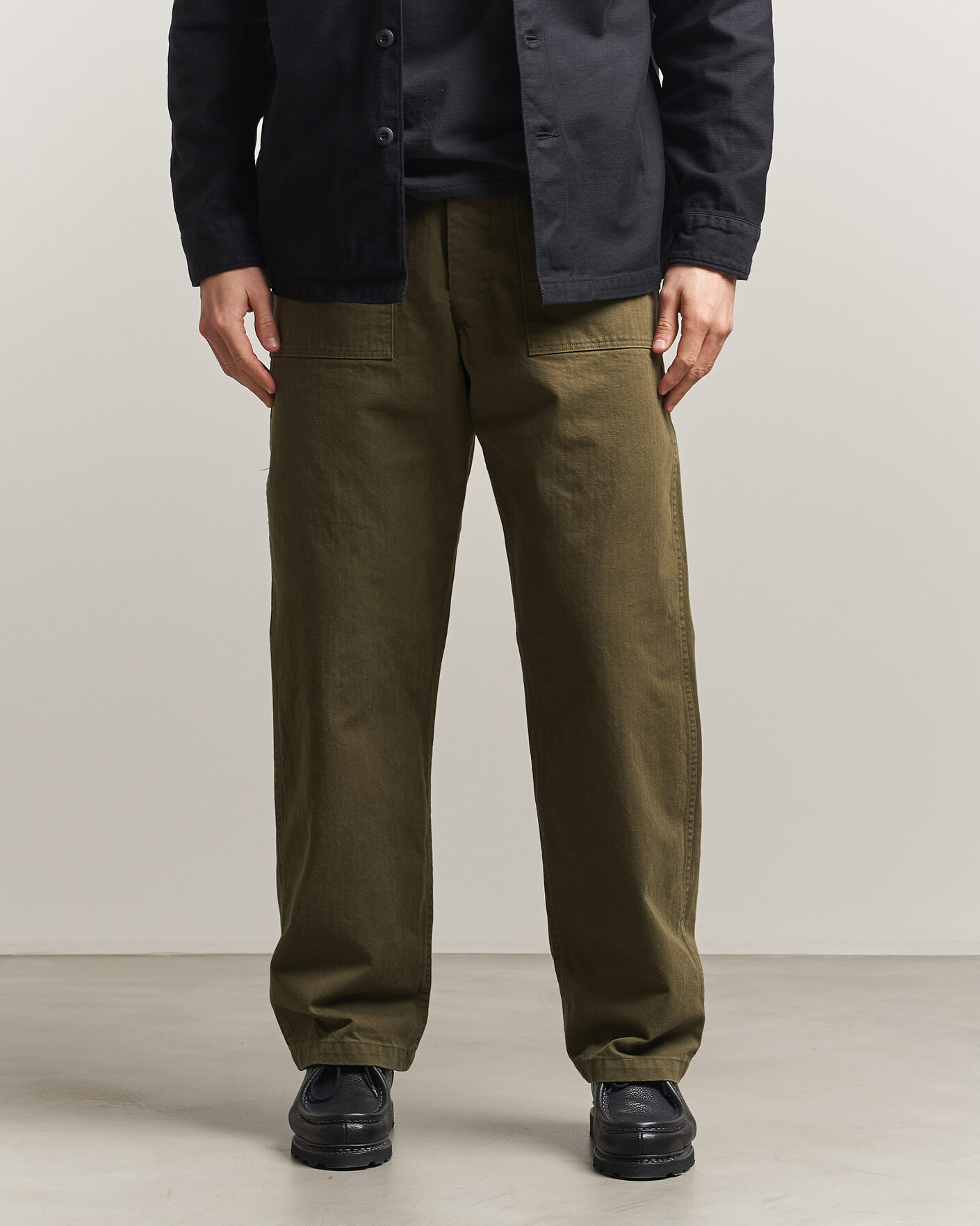 Herren | Hosen | orSlow | Vintage Fit Herringbone Fatigue Pants Army Green